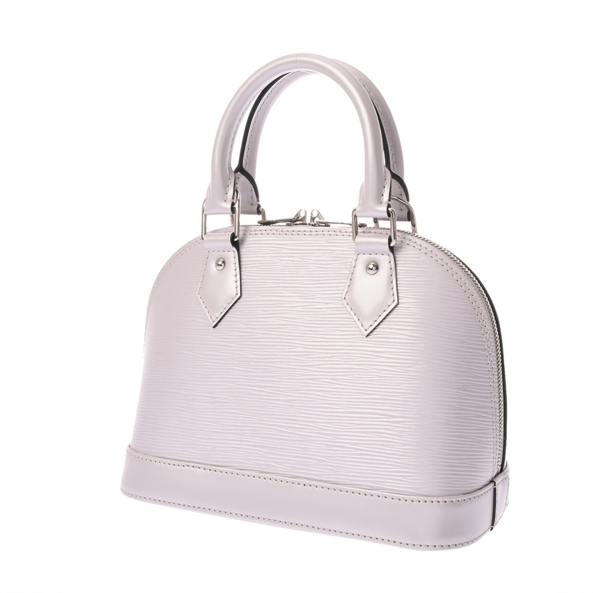Louis Vuitton Light Gray Light Pink Lilac Leather Handbag (Pre-Owned)