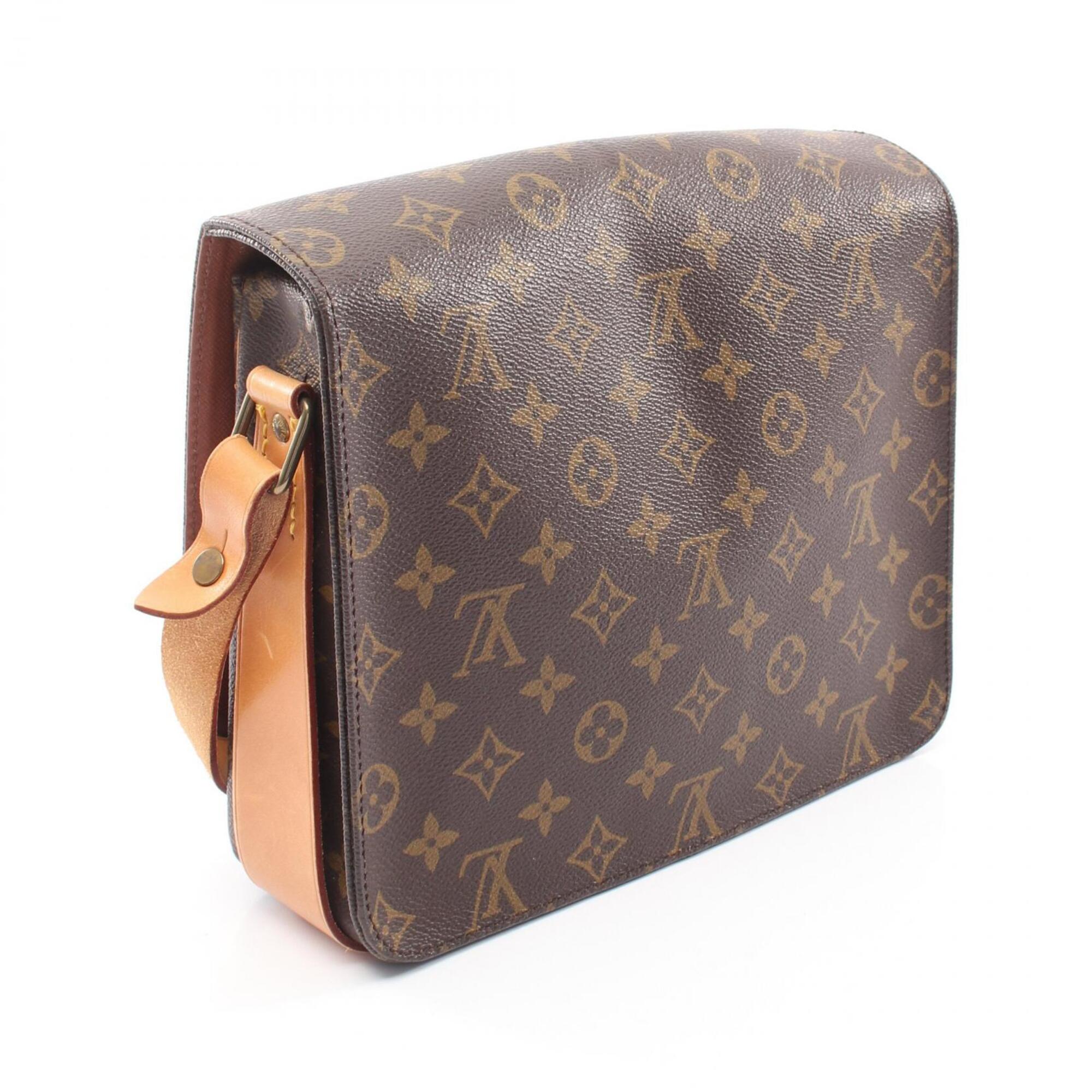Louis Vuitton Brown Monogram Coated Canvas Leather Handbag Shoulder Bag (Pre-Owned)