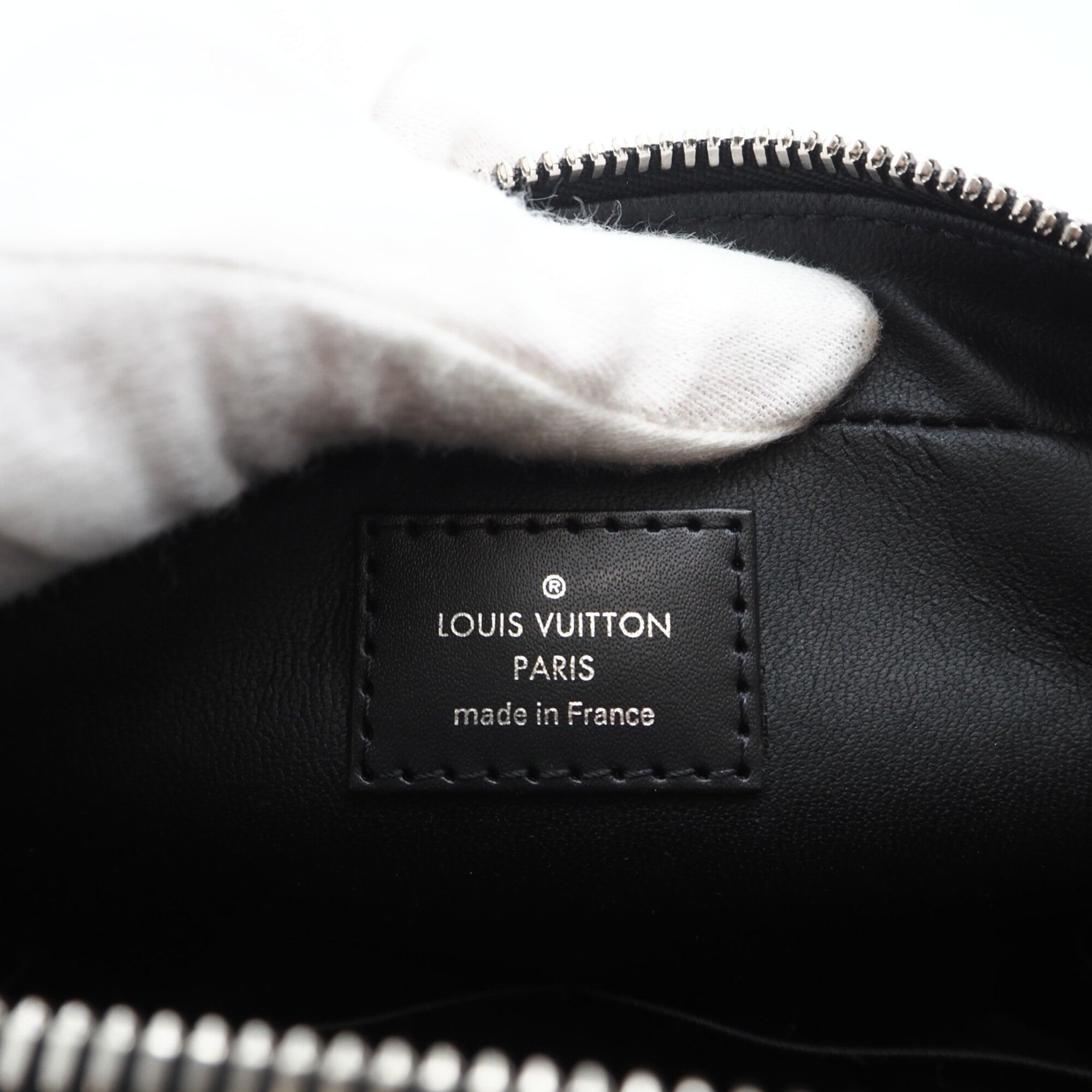Louis Vuitton Black Gray Coated Canvas Leather Clutch Bag (Pre-Owned)