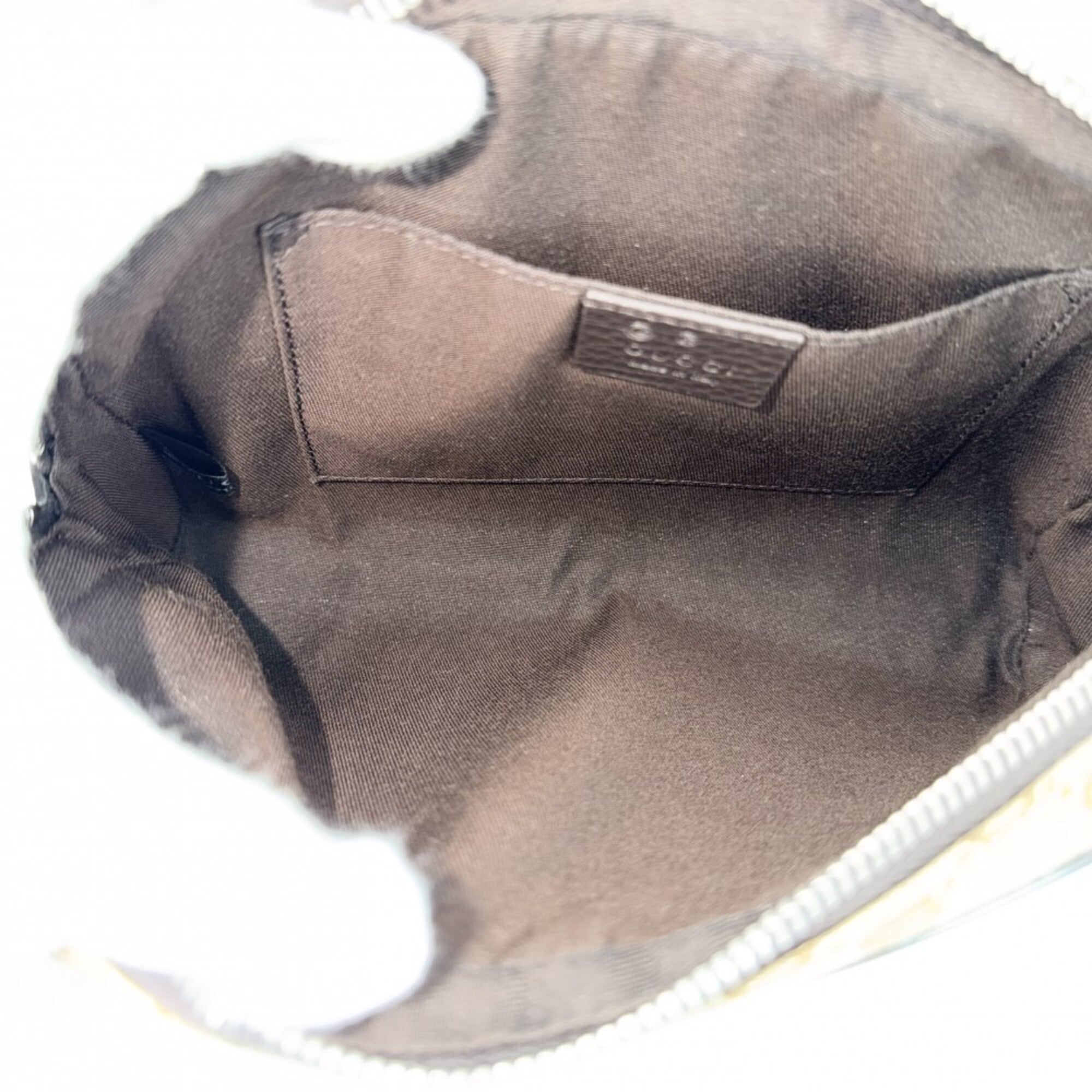 Gucci Brown Gg Canvas Leather Fanny Pack Sling Bag (Pre-Owned)