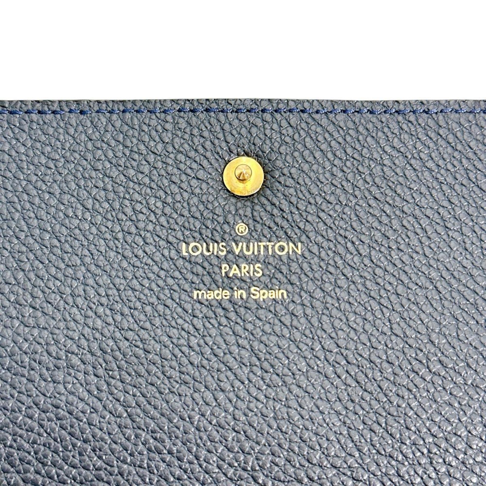 Louis Vuitton Infini Navy Monogram Empreinte Long Wallet (Tri-Fold) (Pre-Owned)