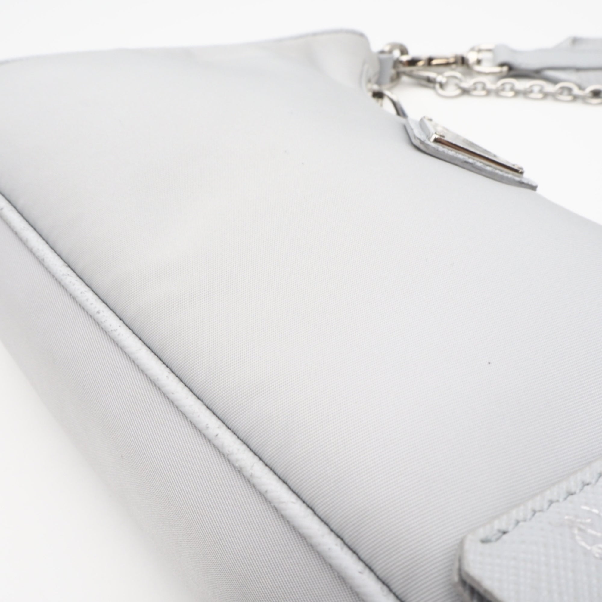 Prada Gray Nylon Shoulder Bag (Pre-Owned)