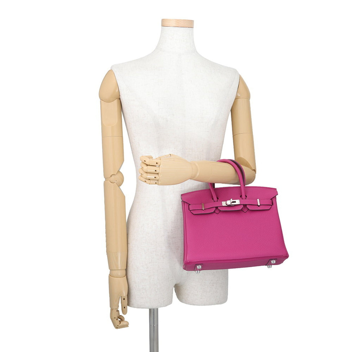 Hermes Rose Purple Togo Leather Handbag (Pre-Owned)