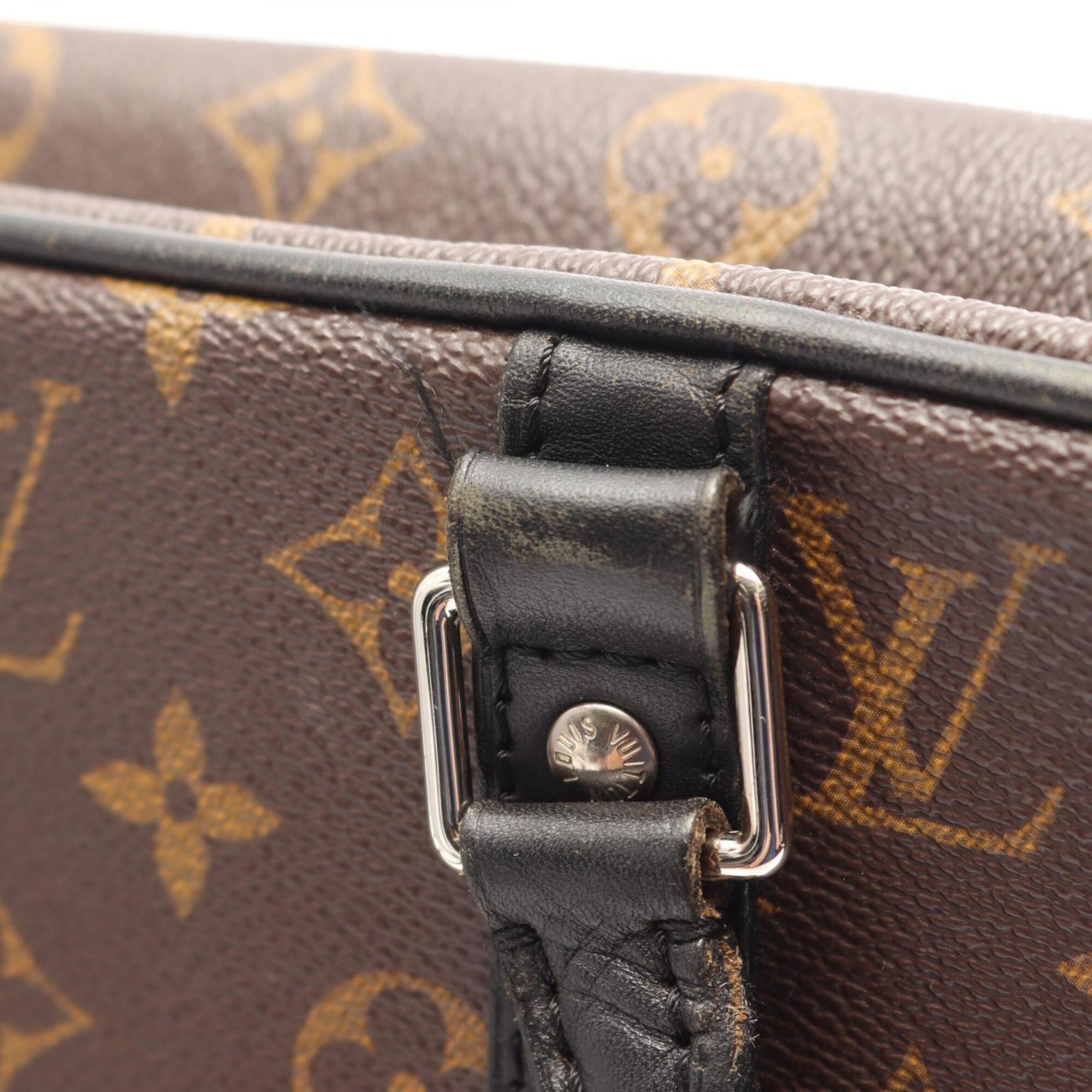Louis Vuitton Black Brown Coated Canvas Pvc Leather Handbag (Pre-Owned)