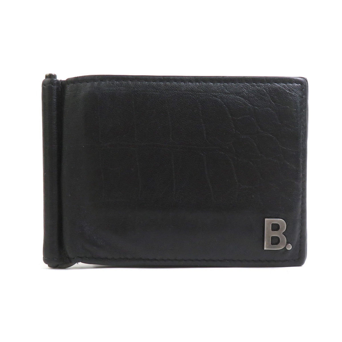 Balenciaga Black Leather Long Bill Wallet (Bi-Fold) (Pre-Owned)