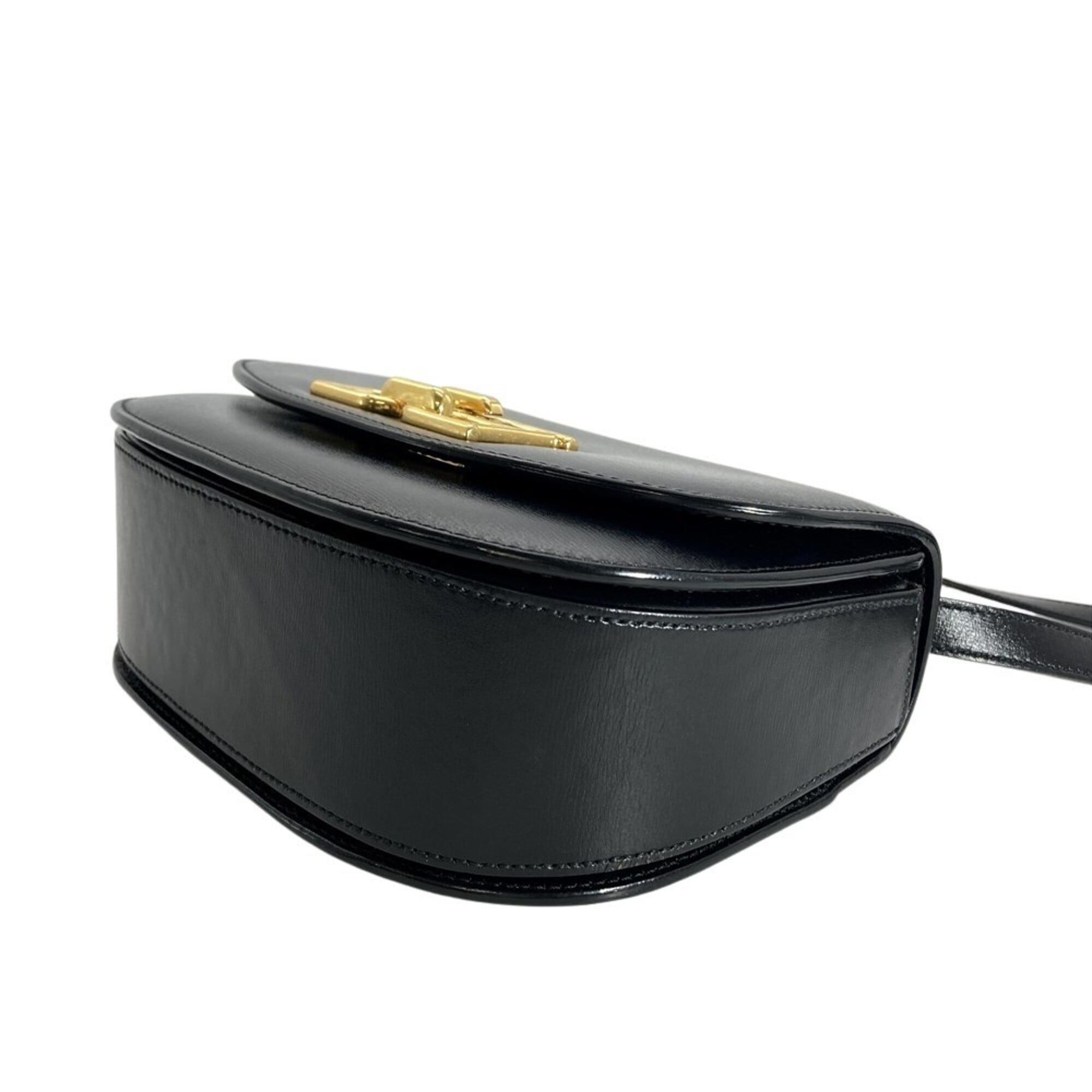 Bally Black Leather Crossbody Bag Shoulder Bag (Pre-Owned)