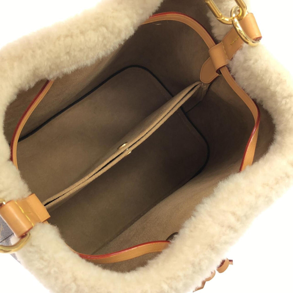 Louis Vuitton Monogram Blanc Marron Coated Canvas Shoulder Bag (Pre-Owned)