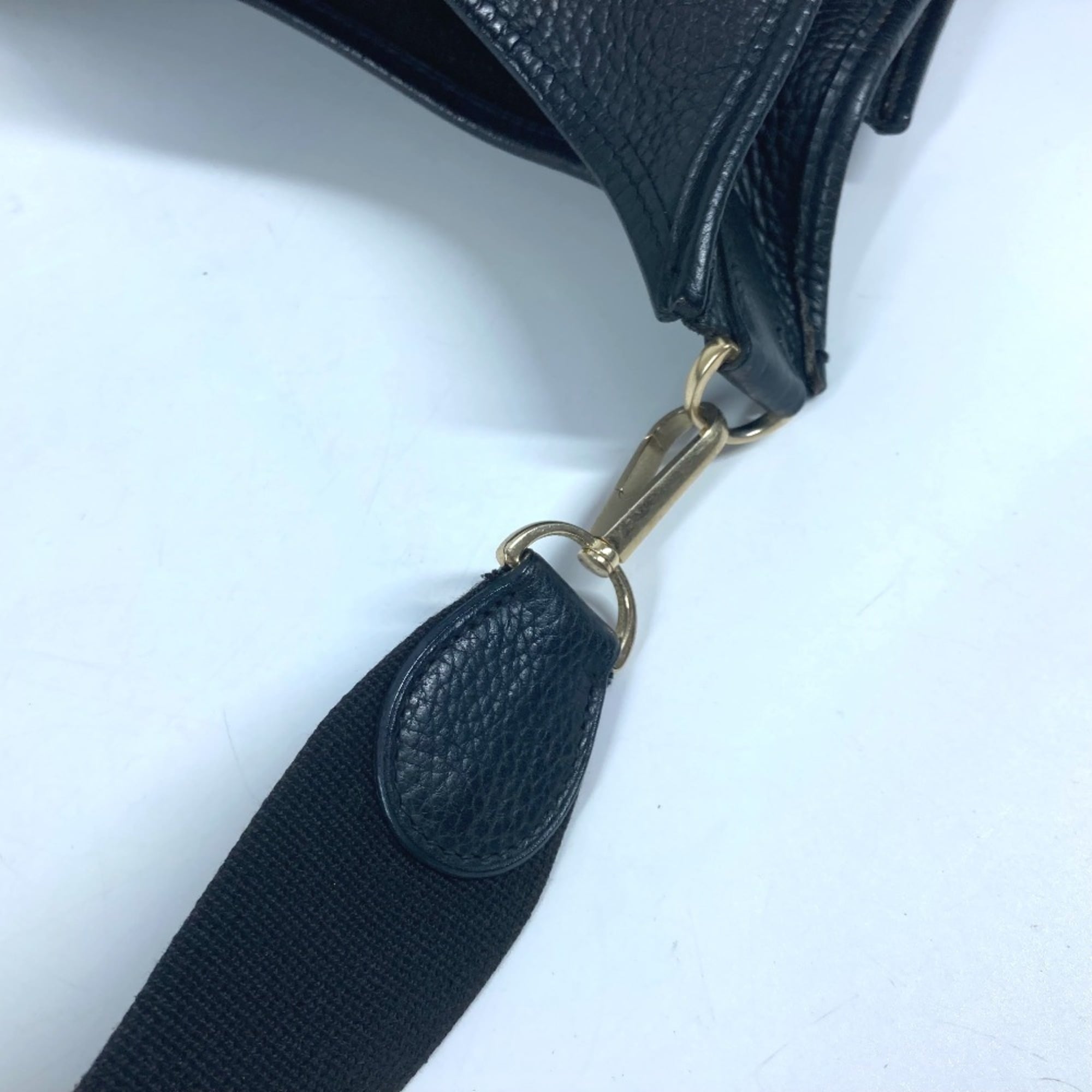 Hermes Black Taurillon Clemence Leather Shoulder Bag (Pre-Owned)