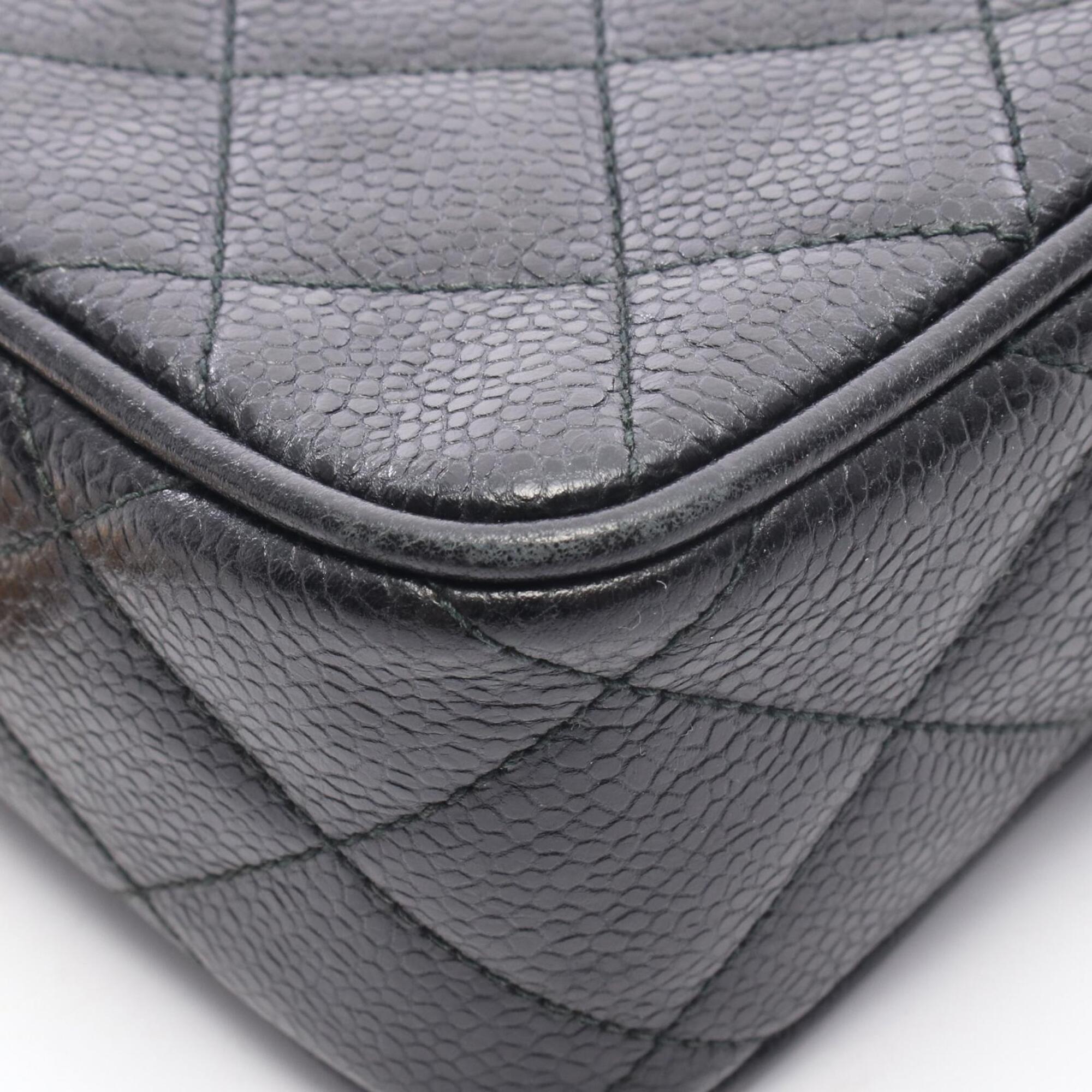 Chanel Black Grained Calfskin Handbag Shoulder Bag (Pre-Owned)