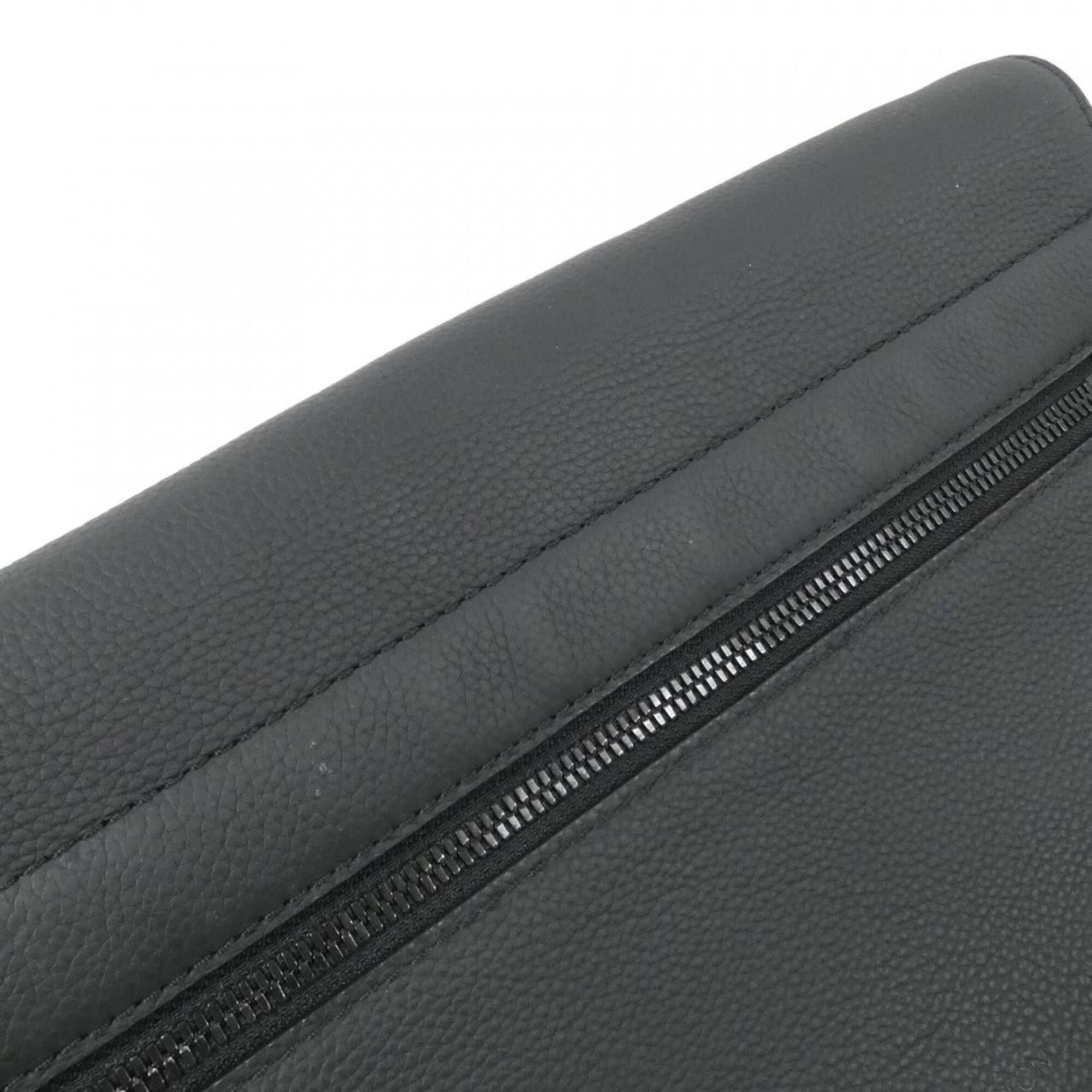 Louis Vuitton Black Leather Shoulder Bag (Pre-Owned)