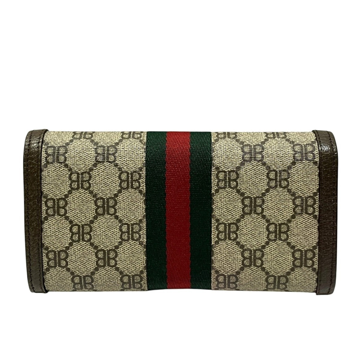 Balenciaga Beige Brown Pvc Leather Long Wallet (Bi-Fold) (Pre-Owned)