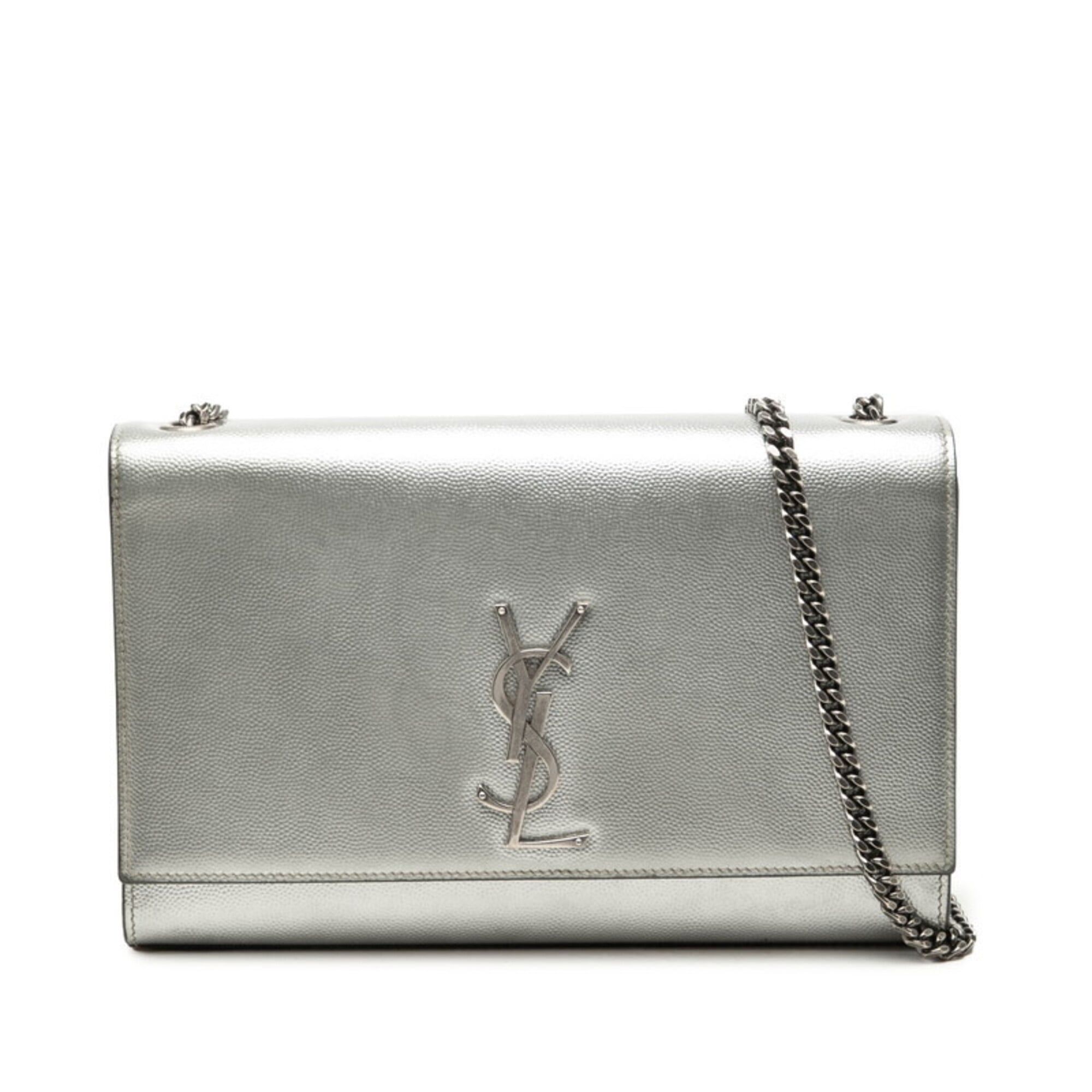 Saint Laurent Silver Leather Shoulder Bag (Pre-Owned)