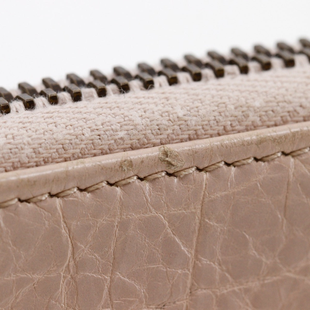 Balenciaga Beige Pink Leather Coin Purse/Coin Case (Pre-Owned)