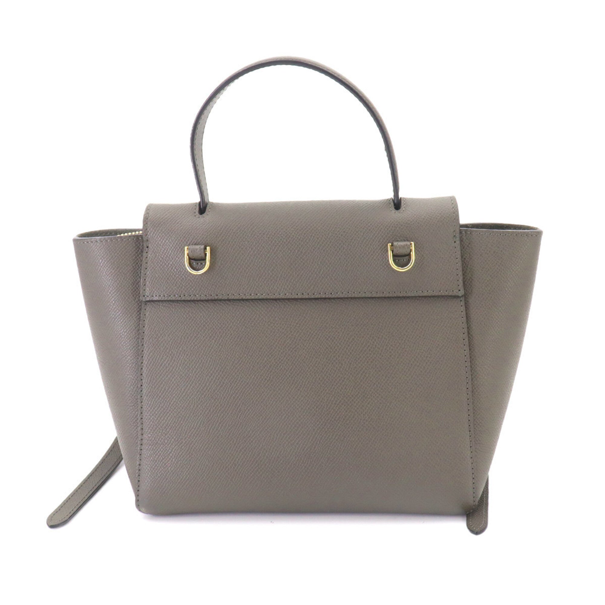 Celine Gray Leather Fanny Pack Handbag (Pre-Owned)