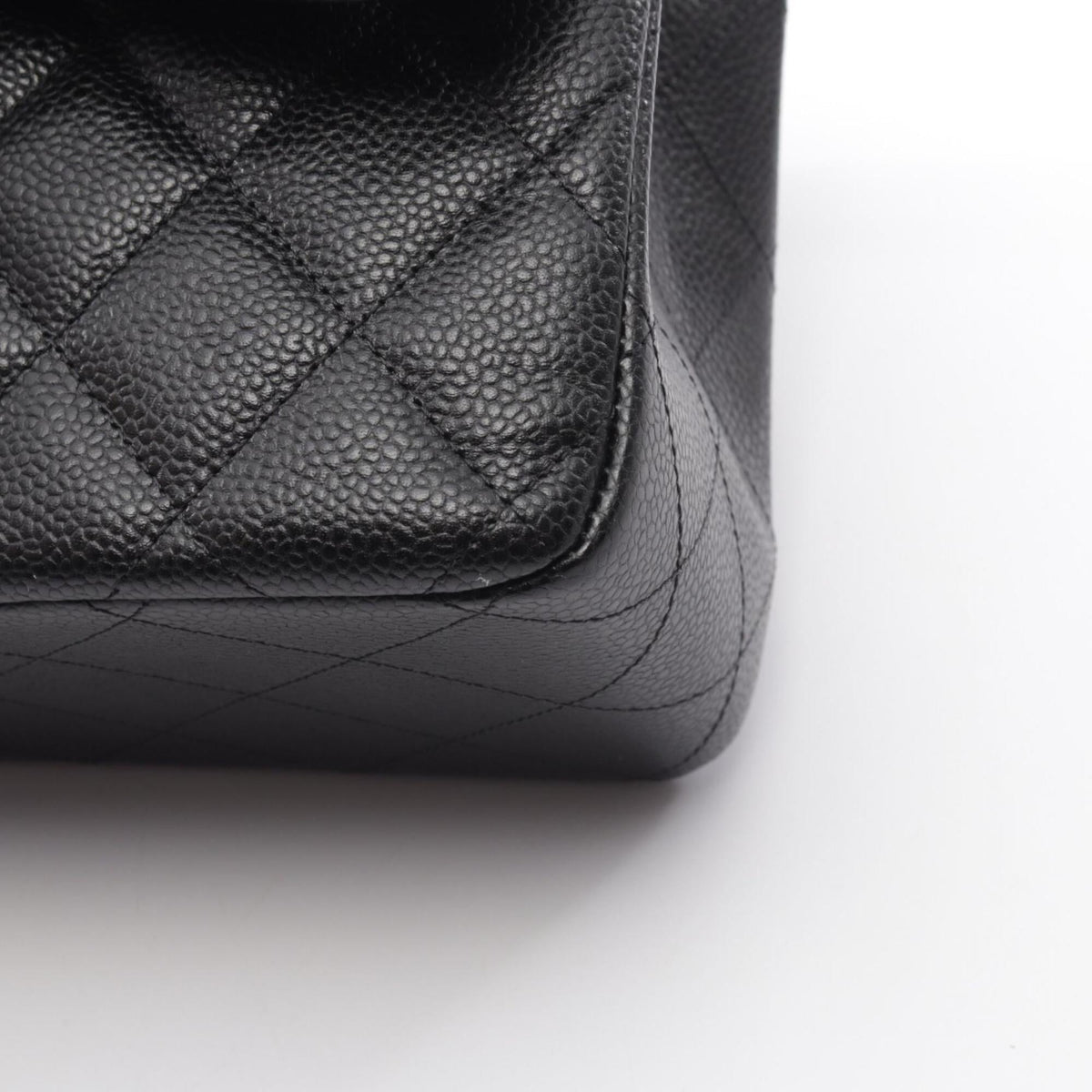 Chanel Black Grained Calfskin Handbag Shoulder Bag (Pre-Owned)