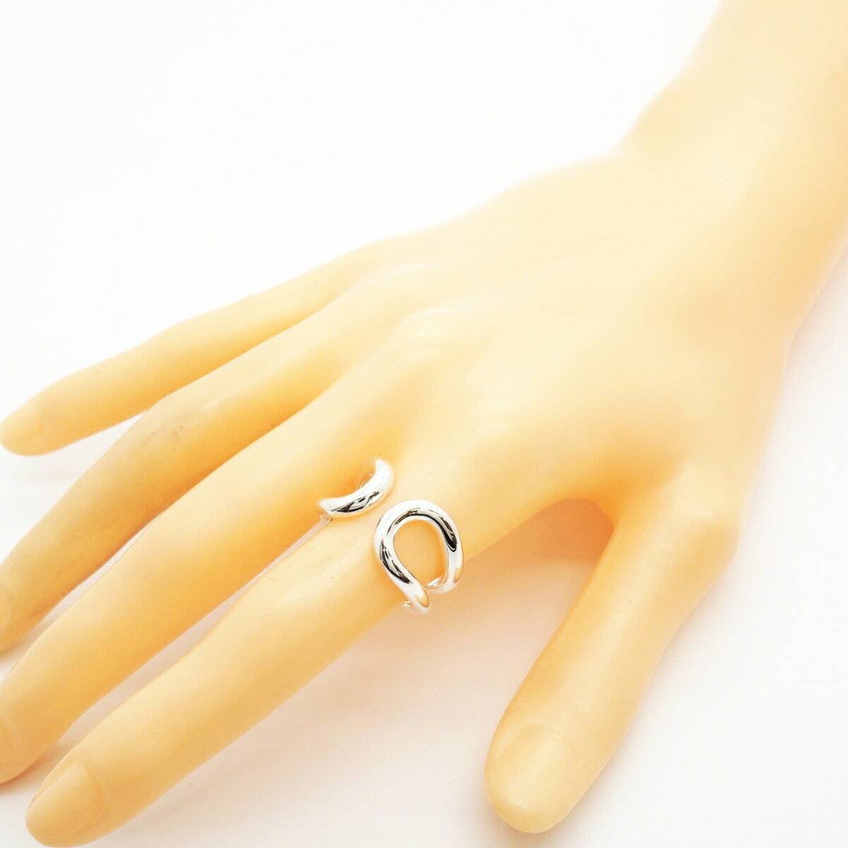 Hermes Silver 925 Band Ring (Pre-Owned)