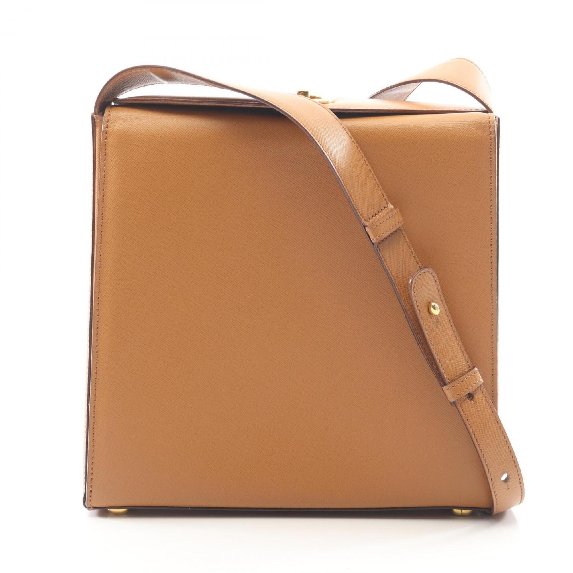 Celine Brown Leather Handbag Shoulder Bag (Pre-Owned)