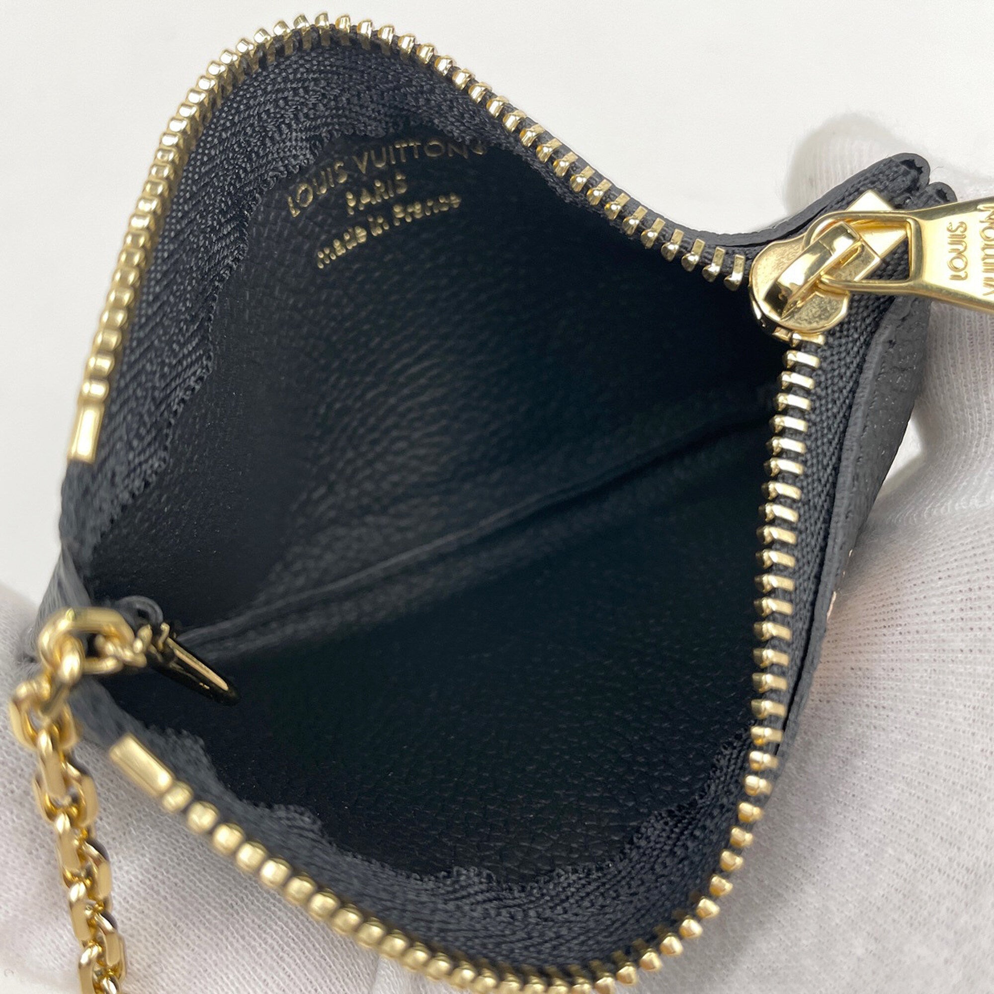 Louis Vuitton Beige Black Noir Monogram Empreinte Coin Purse/Coin Case (Pre-Owned)