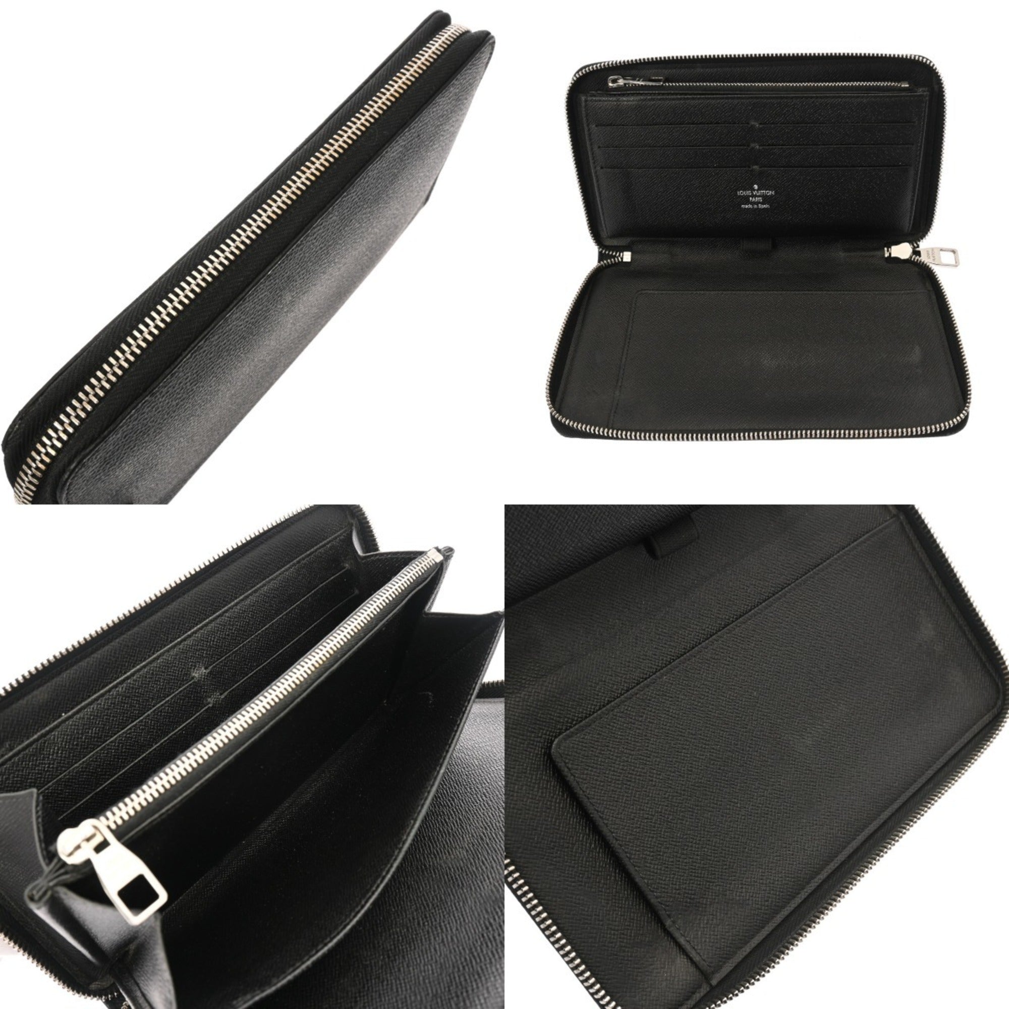 Louis Vuitton Black Gray Damier Graphite Long Wallet (Bi-Fold) (Pre-Owned)