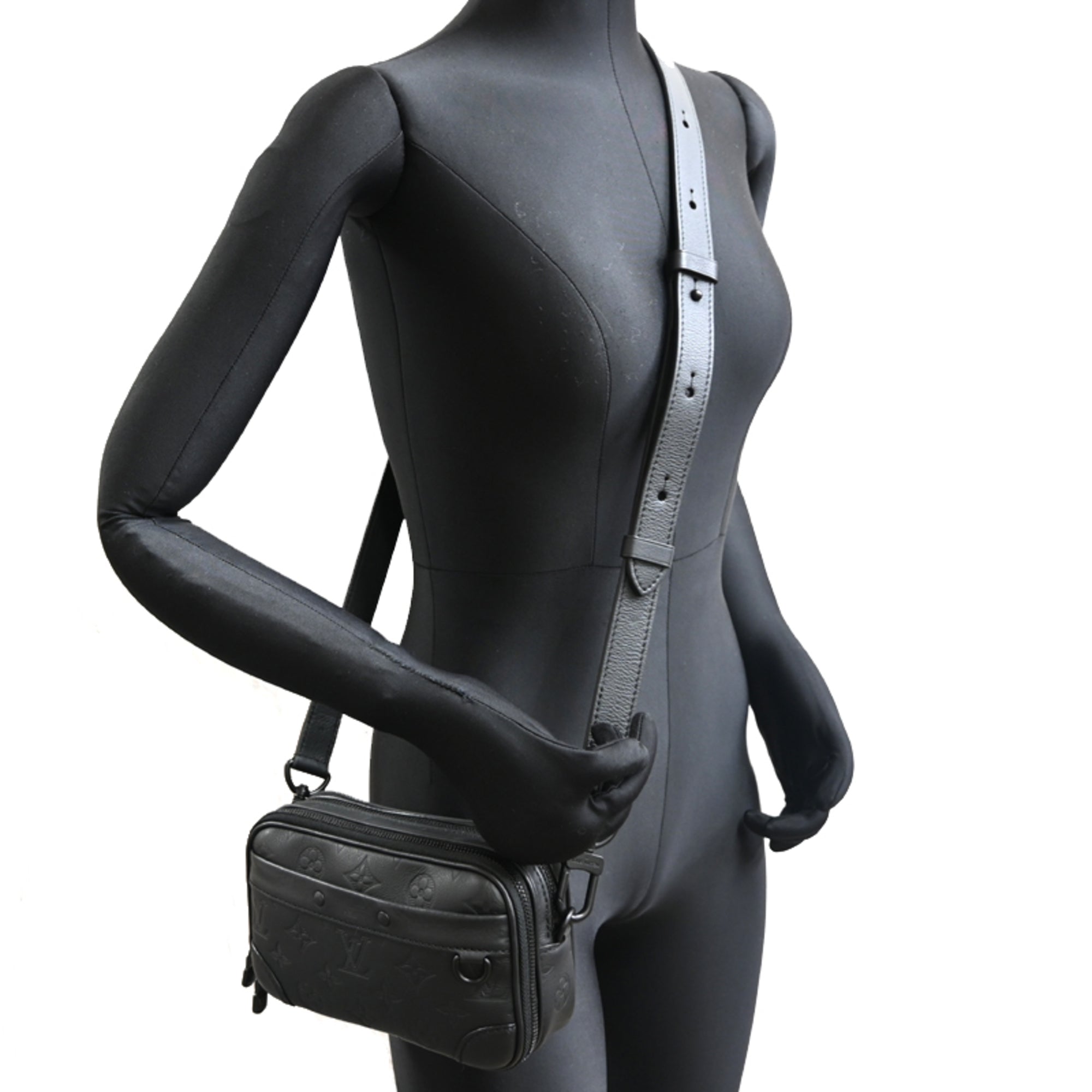 Louis Vuitton Black Monogram Shadow Shoulder Bag (Pre-Owned)