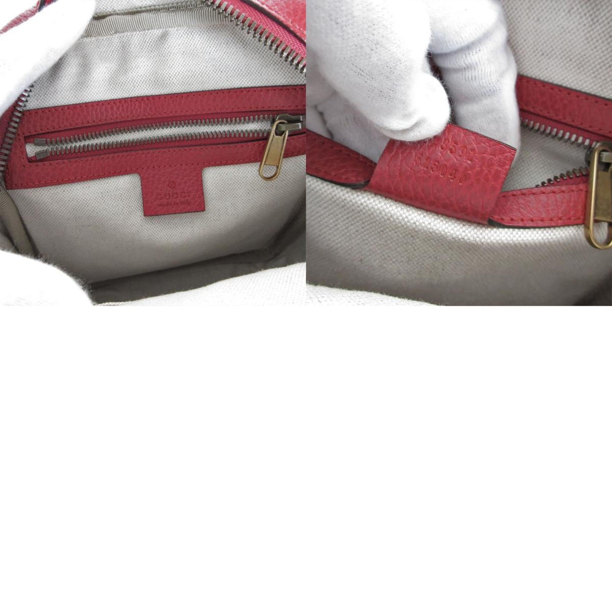 Gucci Dark Red Leather Shoulder Bag (Pre-Owned)