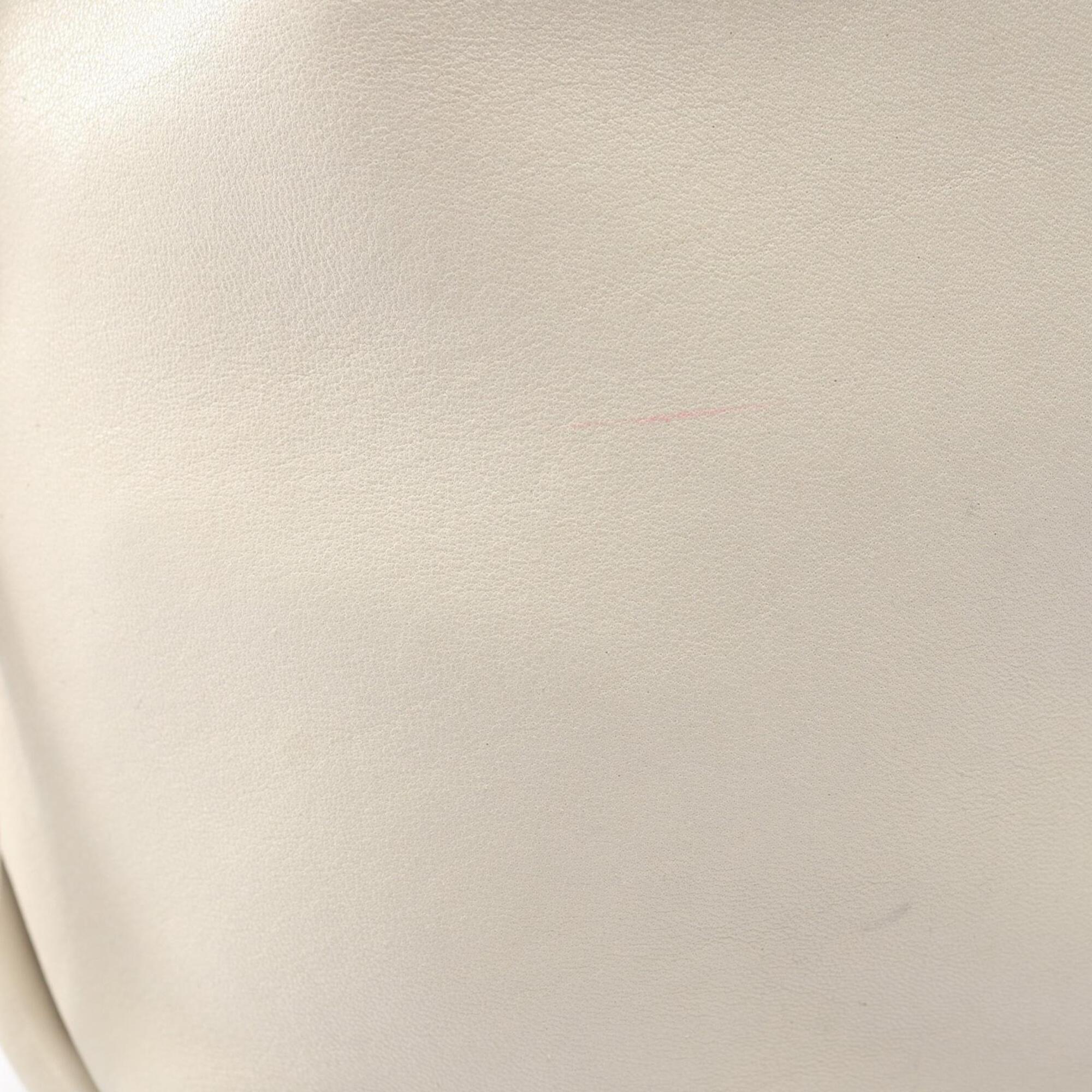 Saint Laurent Ivory Leather Handbag Pouch Shoulder Bag (Pre-Owned)