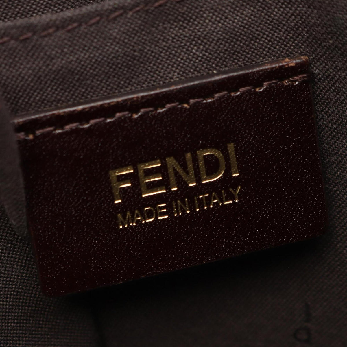Fendi Black Brown Coated Canvas Handbag Shoulder Bag (Pre-Owned)