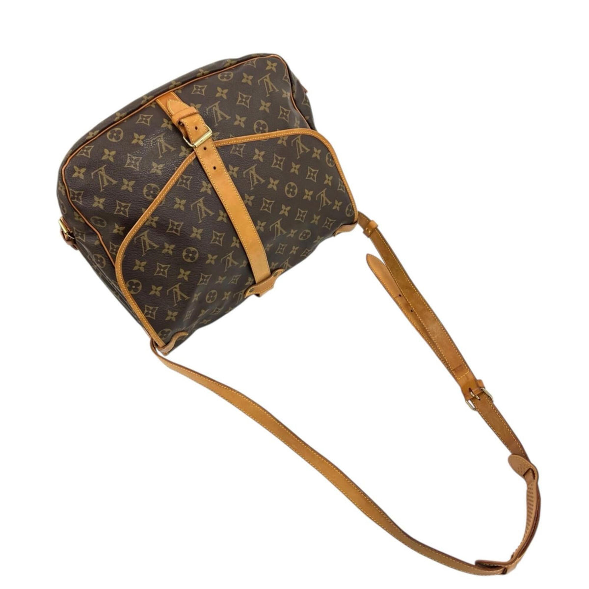 Louis Vuitton Brown Monogram Leather Shoulder Bag (Pre-Owned)