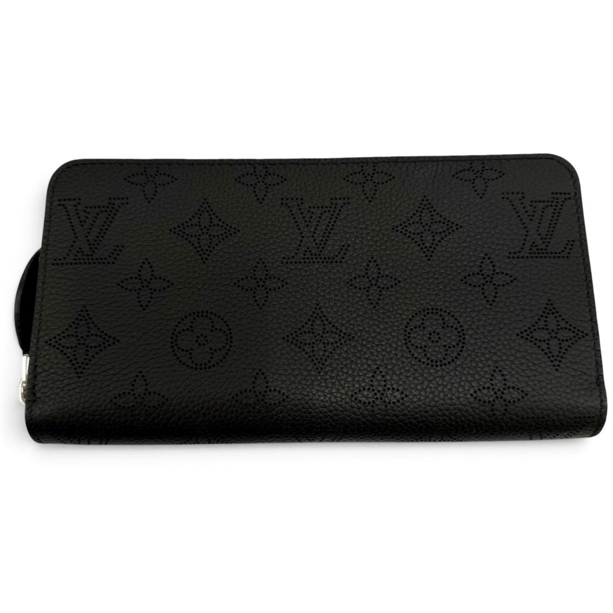 Louis Vuitton Black Mahina Leather Long Wallet (Bi-Fold) (Pre-Owned)