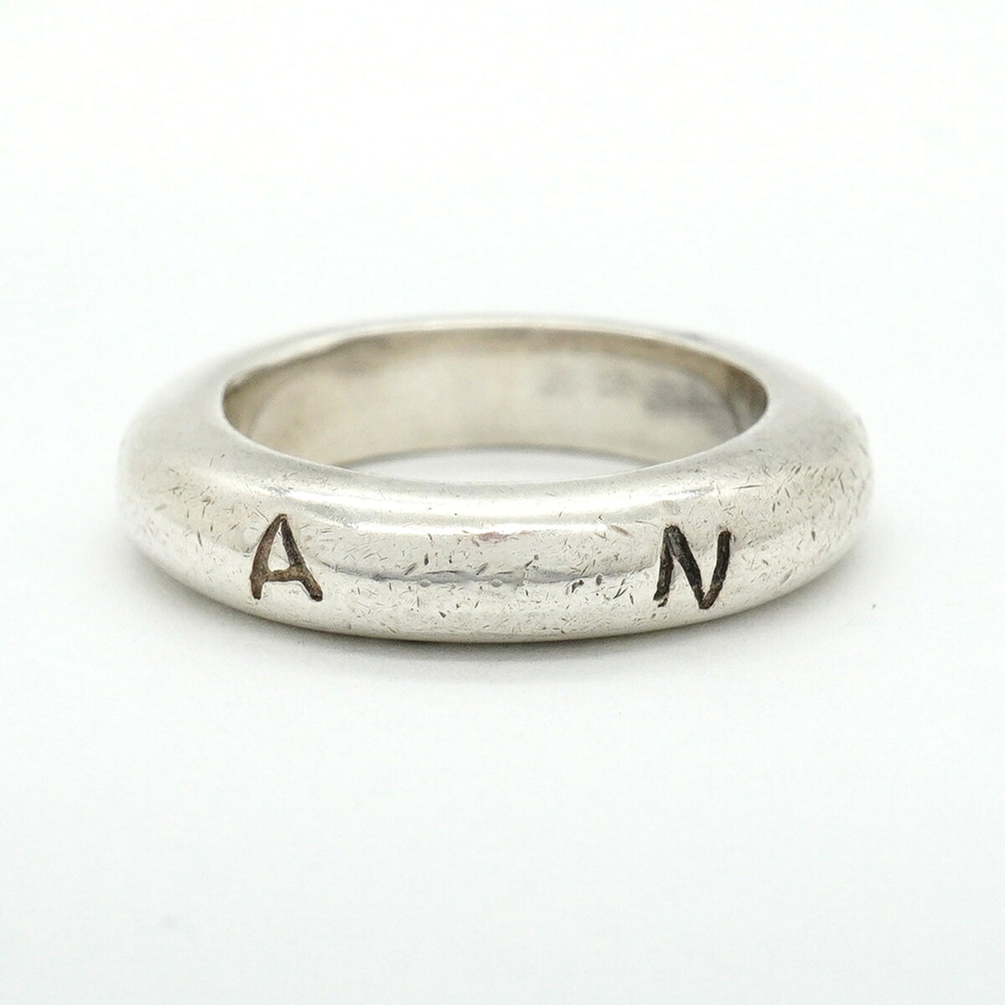 Chanel Silver 925 Band Ring (Pre-Owned)