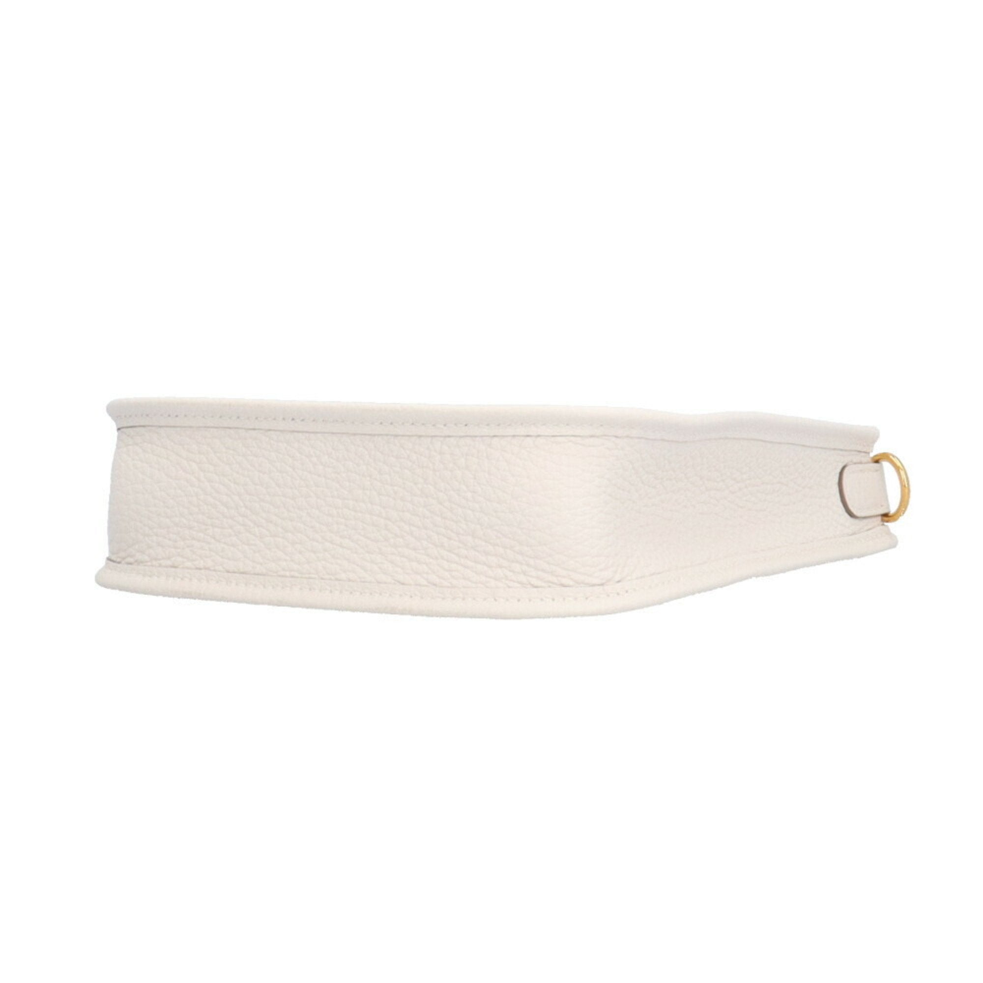 Hermes Evelyne White Leather Shoulder Bag (Pre-Owned)