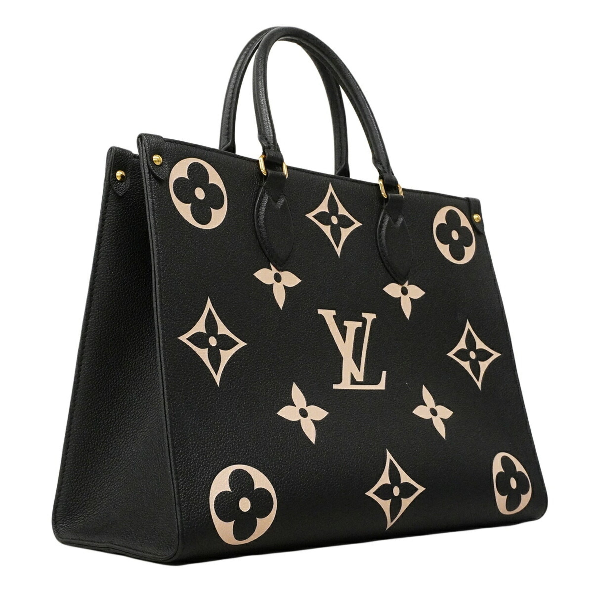 Louis Vuitton Beige Black Tote Bag (Pre-Owned)