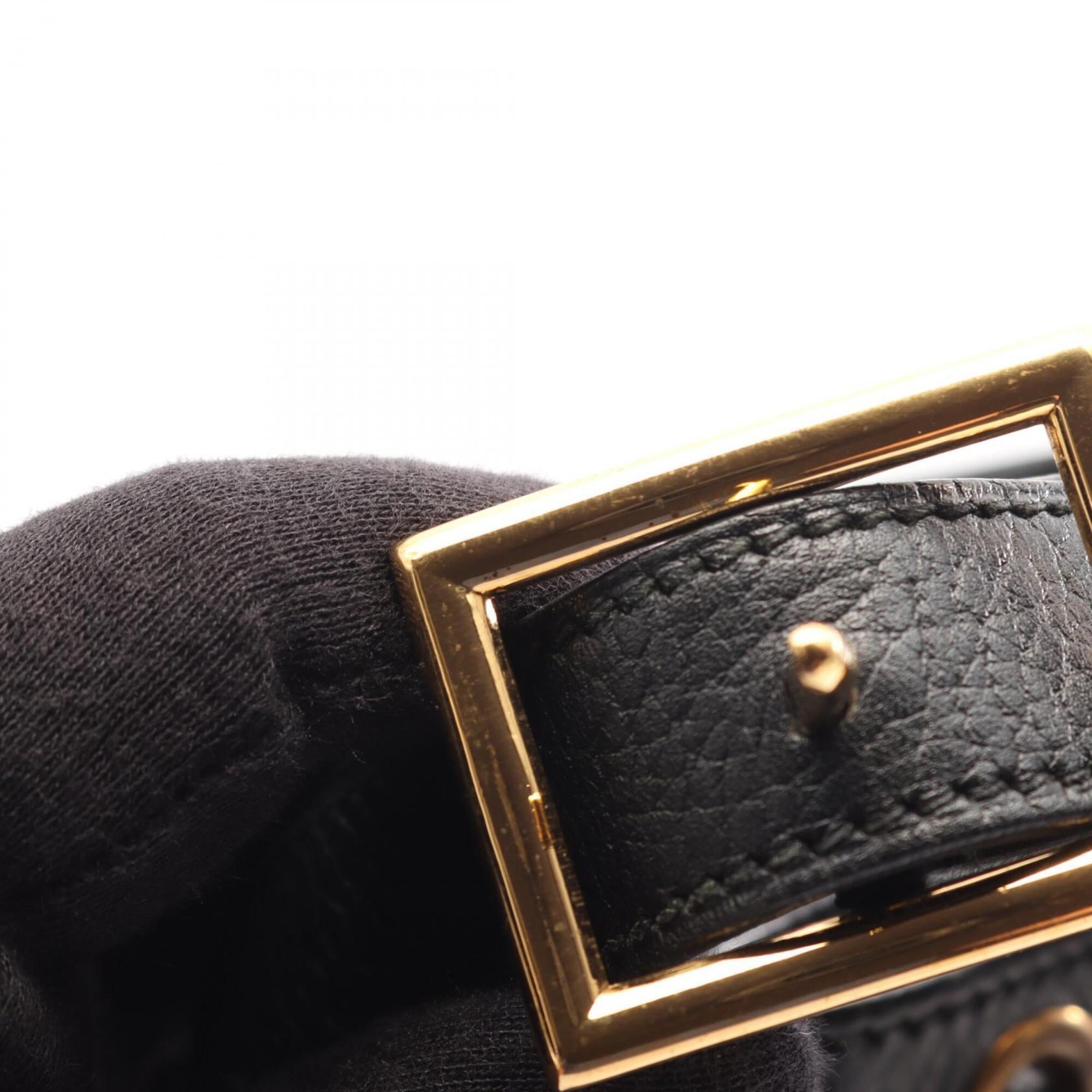 Hermes Black Courchevel Leather Handbag Shoulder Bag (Pre-Owned)