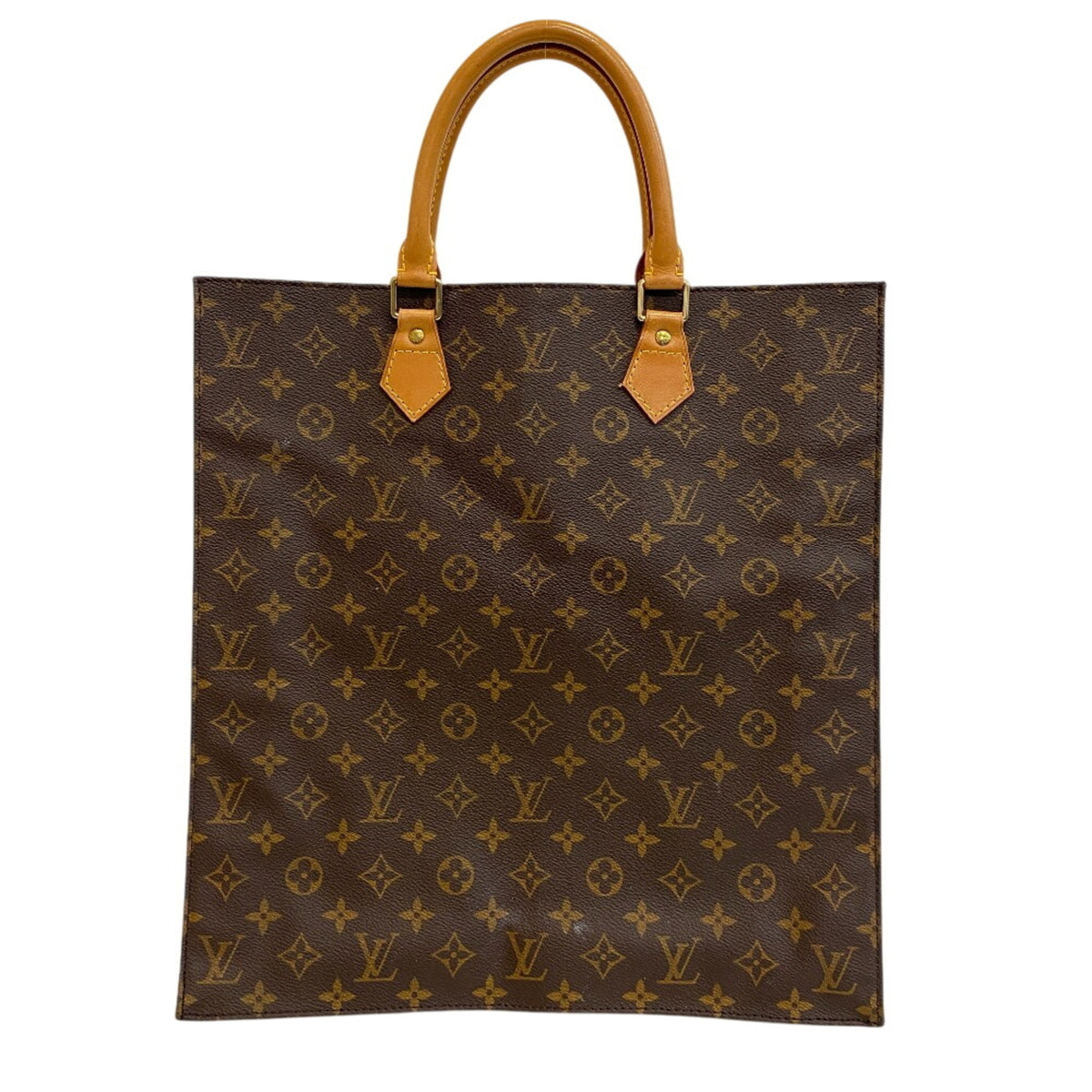 Louis Vuitton Brown Monogram Leather Handbag Tote Bag (Pre-Owned)