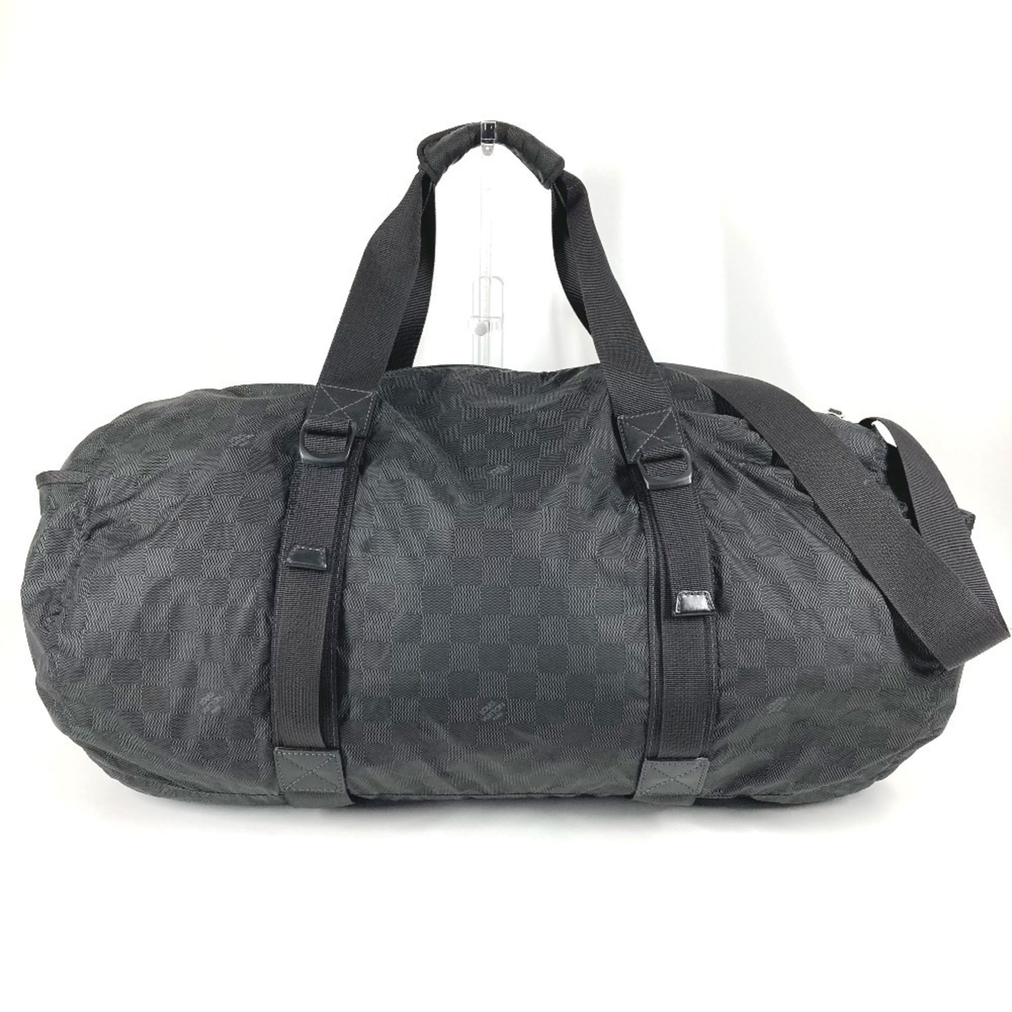 Louis Vuitton Black Damier Canvas Boston Bag Shoulder Bag (Pre-Owned)