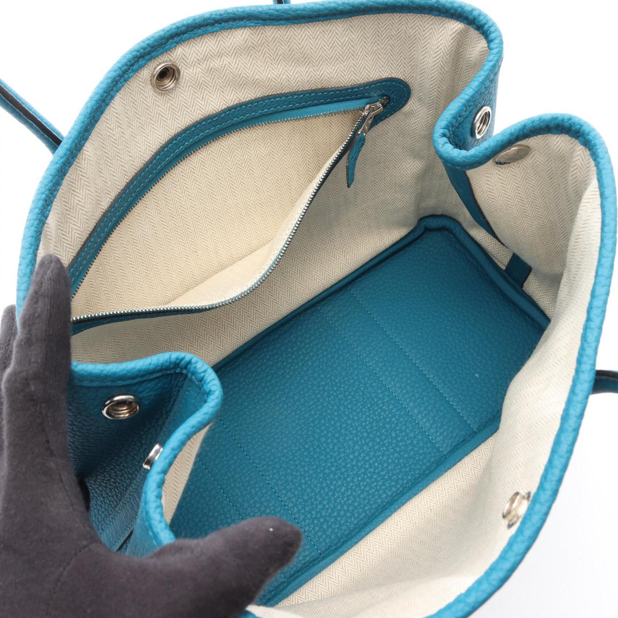 Hermes Green Negonda Leather Handbag Tote Bag (Pre-Owned)