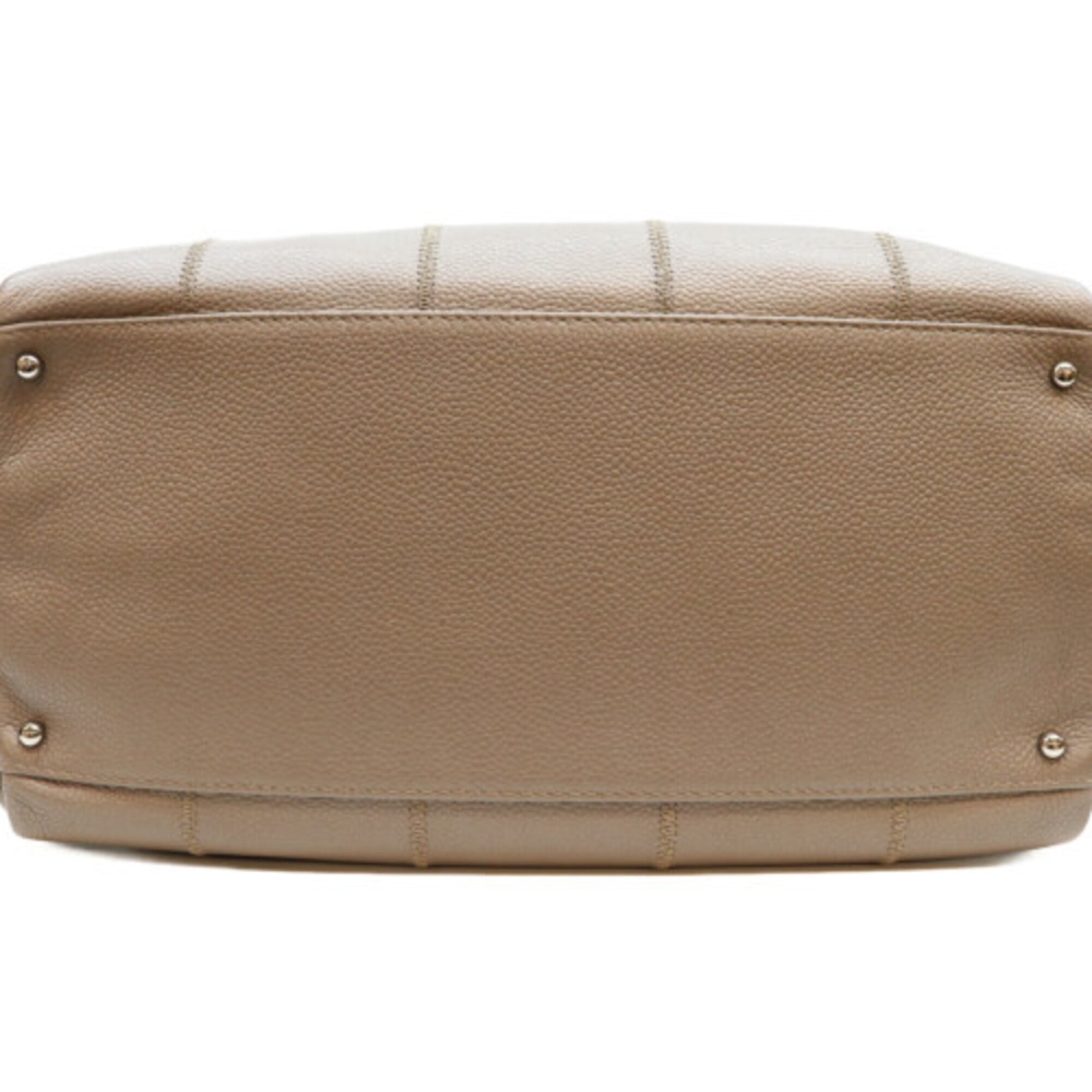Chanel Gray Grained Calfskin Boston Bag (Pre-Owned)
