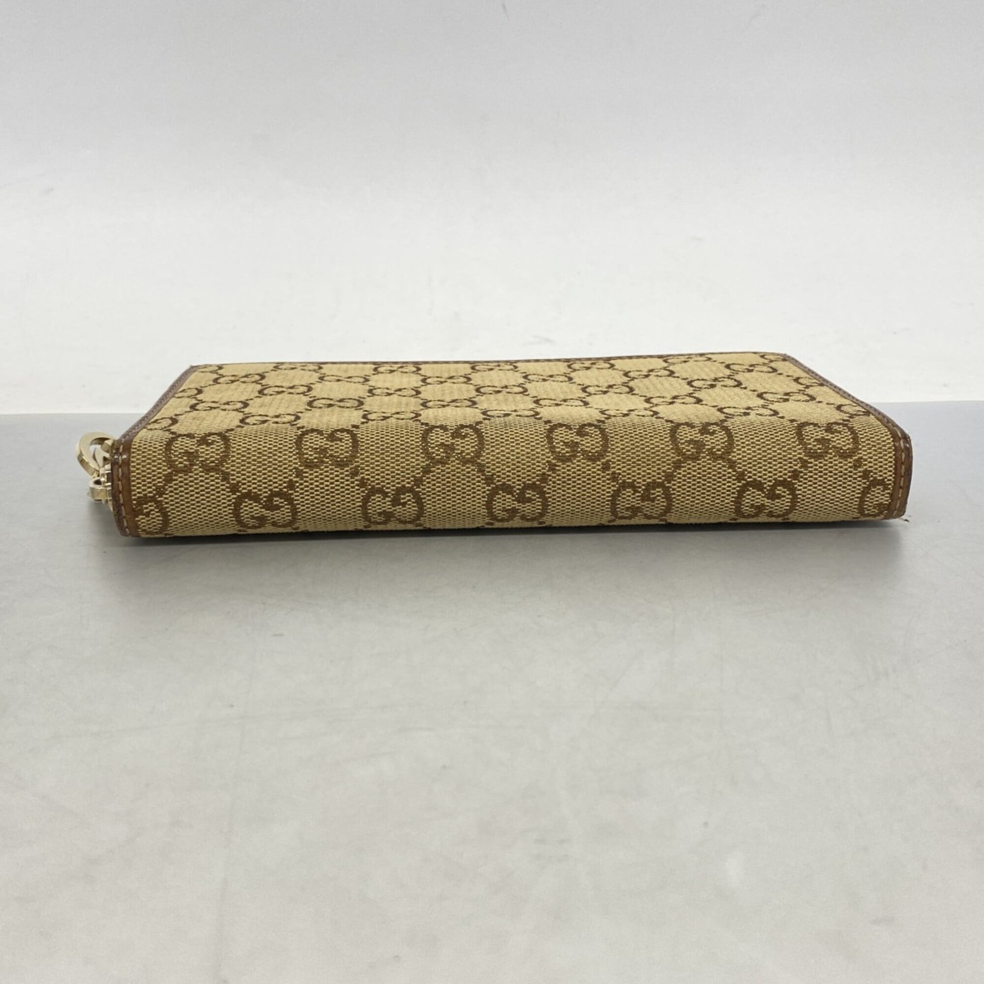 Gucci Brown Canvas Long Wallet (Bi-Fold) (Pre-Owned)