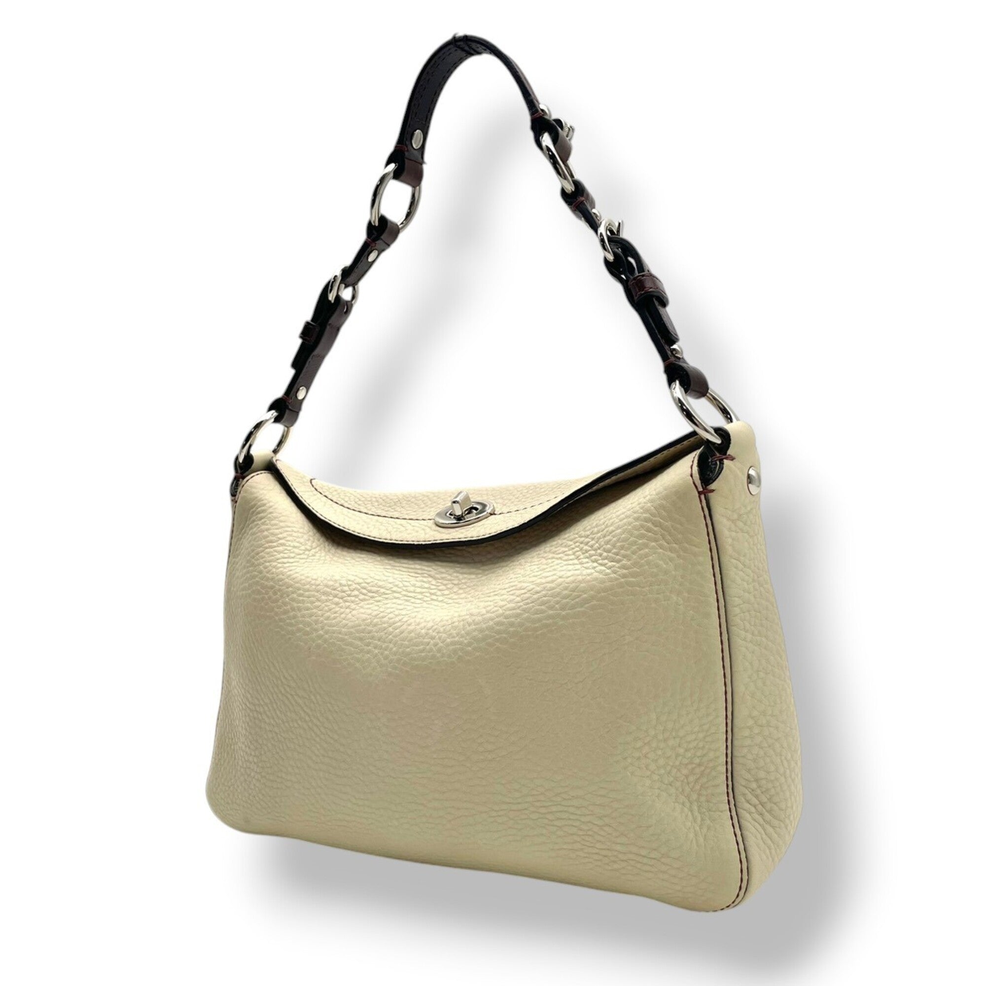 Coach Ivory Leather Handbag Shoulder Bag (Pre-Owned)