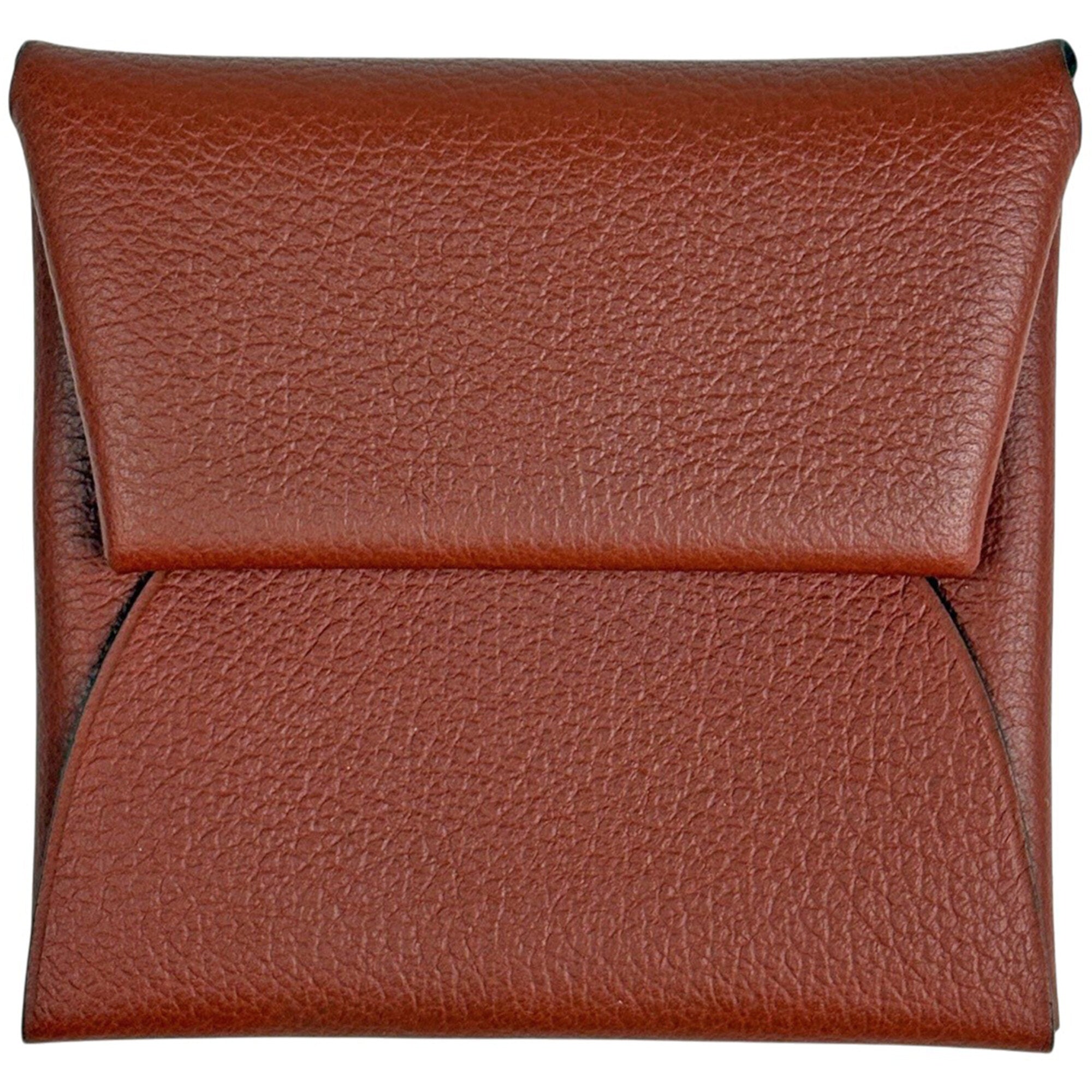 Hermes Bastia Brown Leather Coin Purse/Coin Case (Pre-Owned)