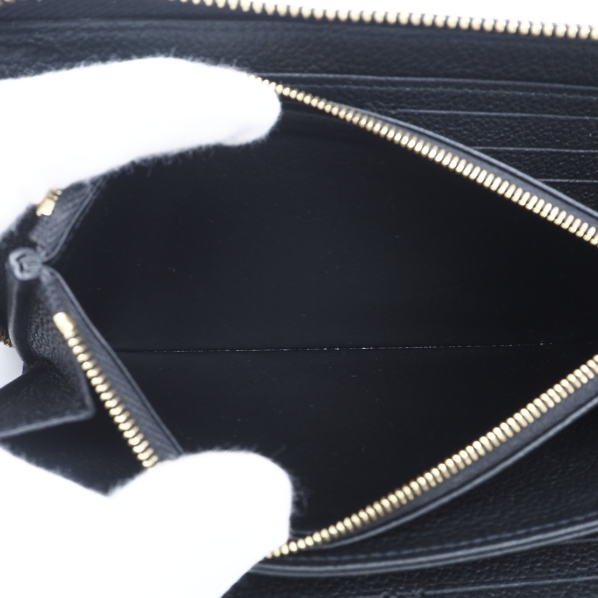 Louis Vuitton Monogram Empreinte Black Noir Leather Long Wallet (Bi-Fold) (Pre-Owned)