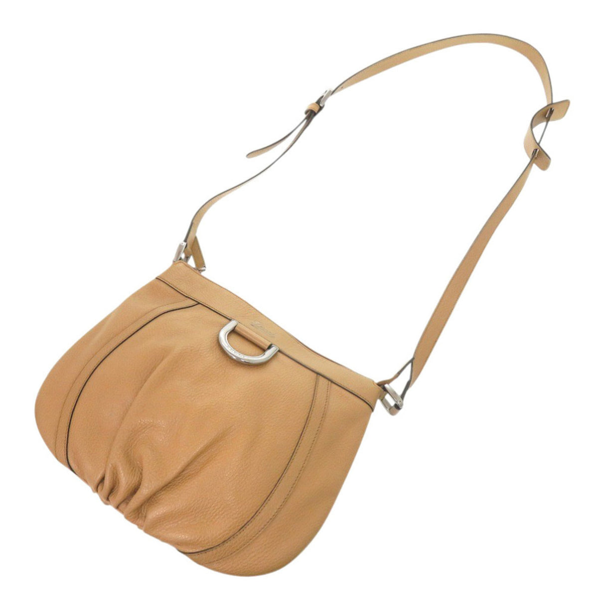 Gucci Brown Camel Leather Shoulder Bag (Pre-Owned)