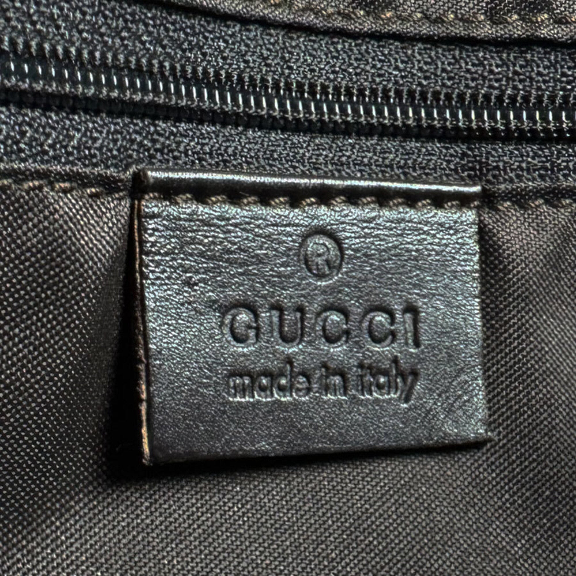 Gucci Brown Nylon Leather Handbag (Pre-Owned)