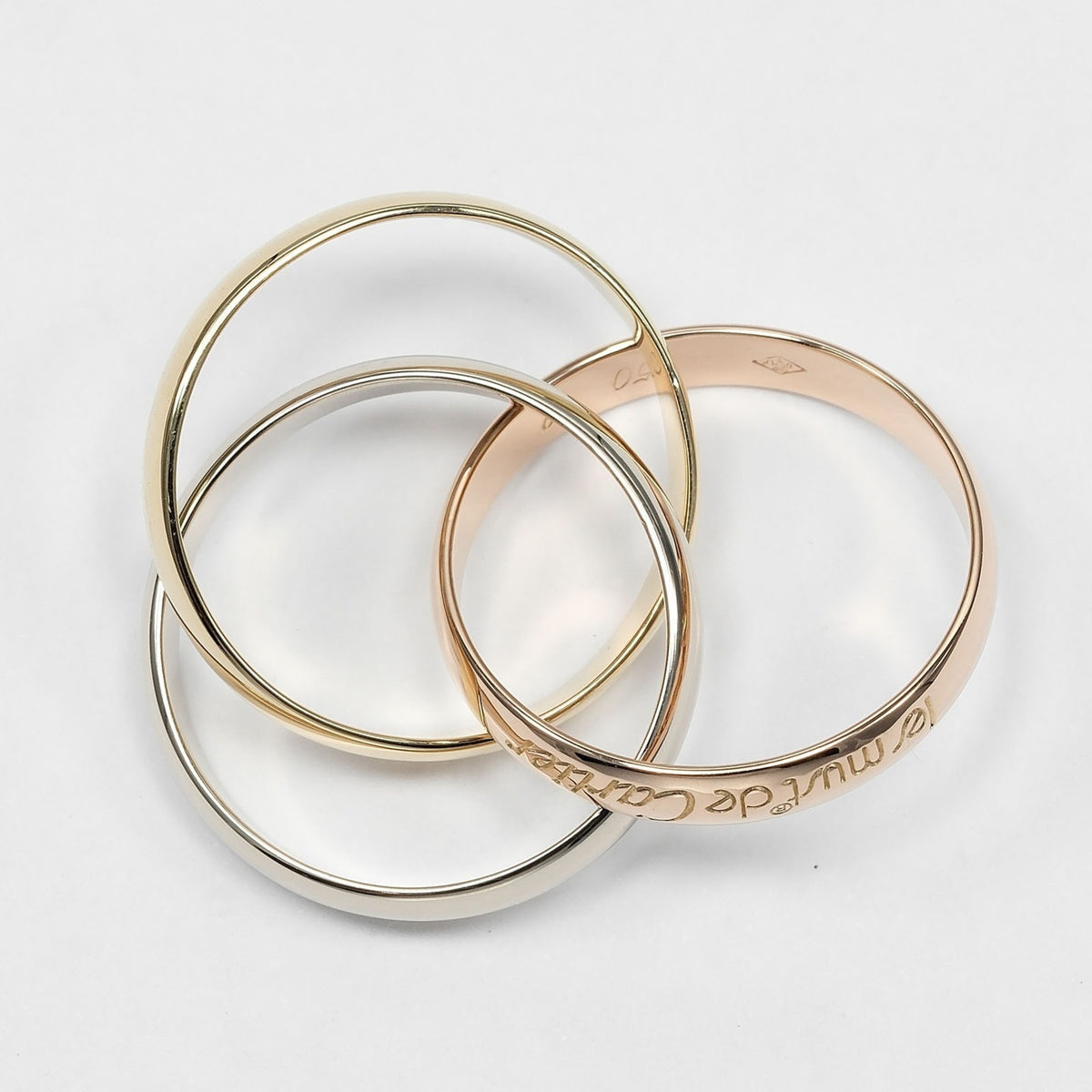 Cartier Pink Gold White Gold Yellow Gold Yellow Gold (18K) Pink Gold (18K) White Gold (18K) Band Ring (Pre-Owned)