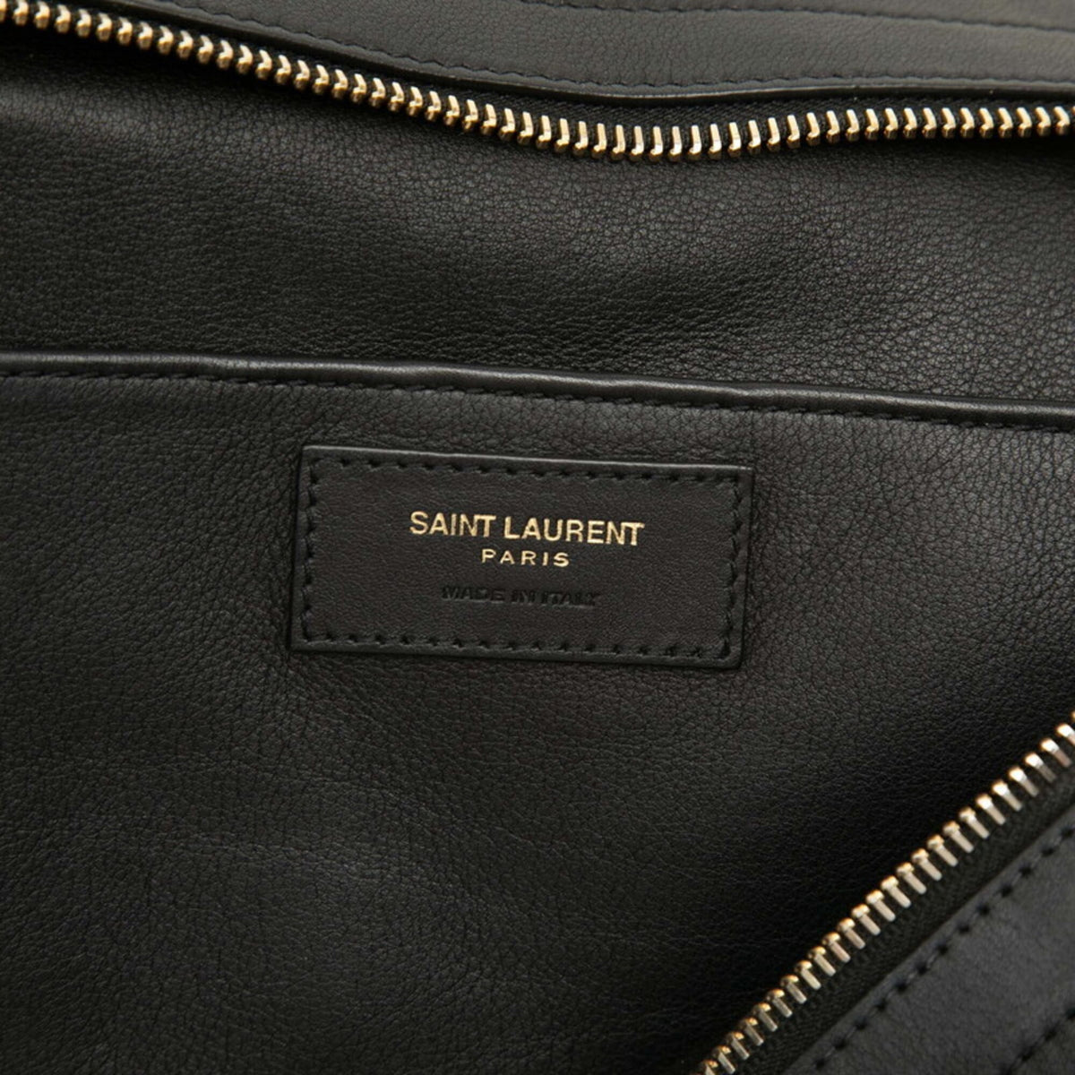 Saint Laurent Black Leather Suede Handbag Shoulder Bag (Pre-Owned)