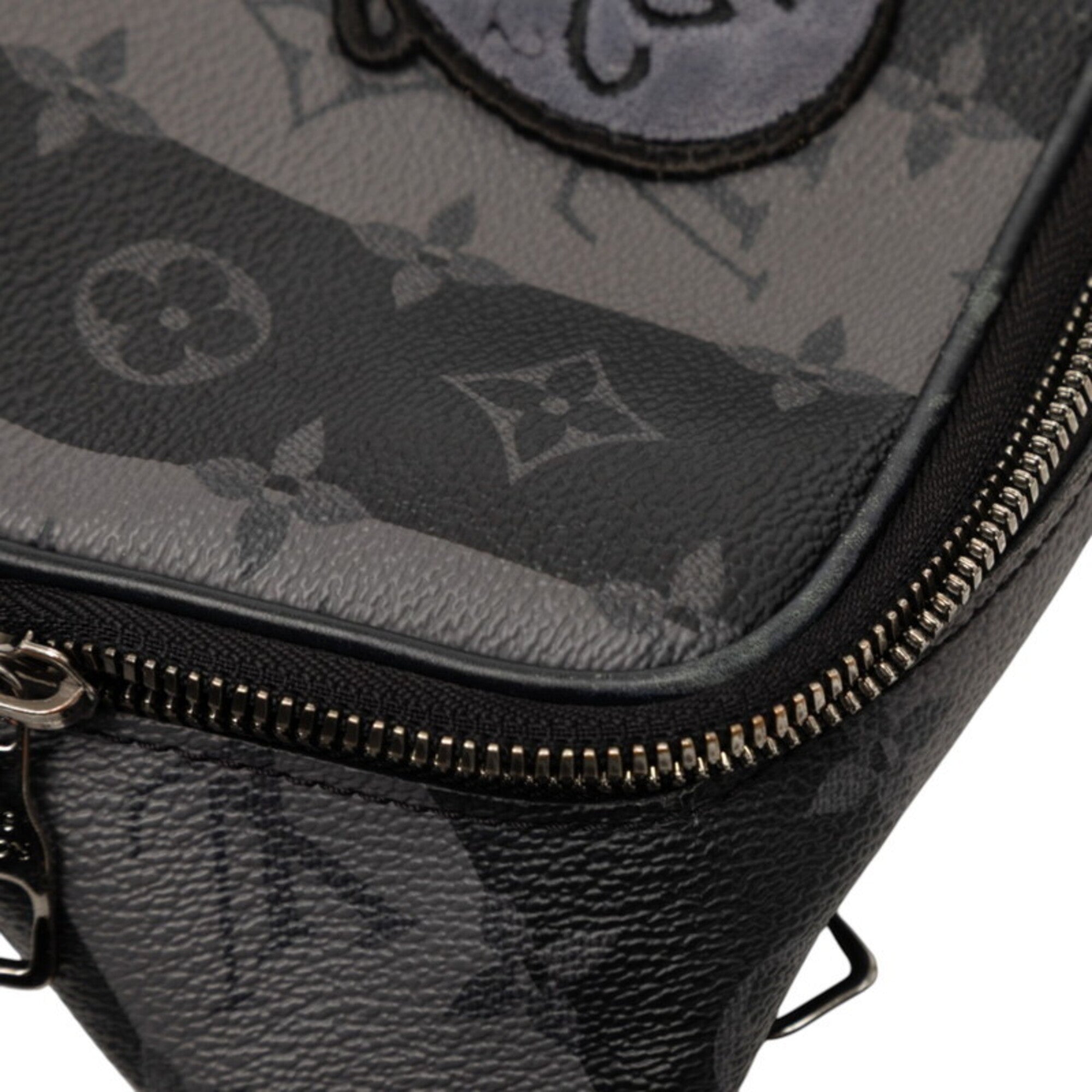 Louis Vuitton Black Gray Pvc Sling Bag (Pre-Owned)