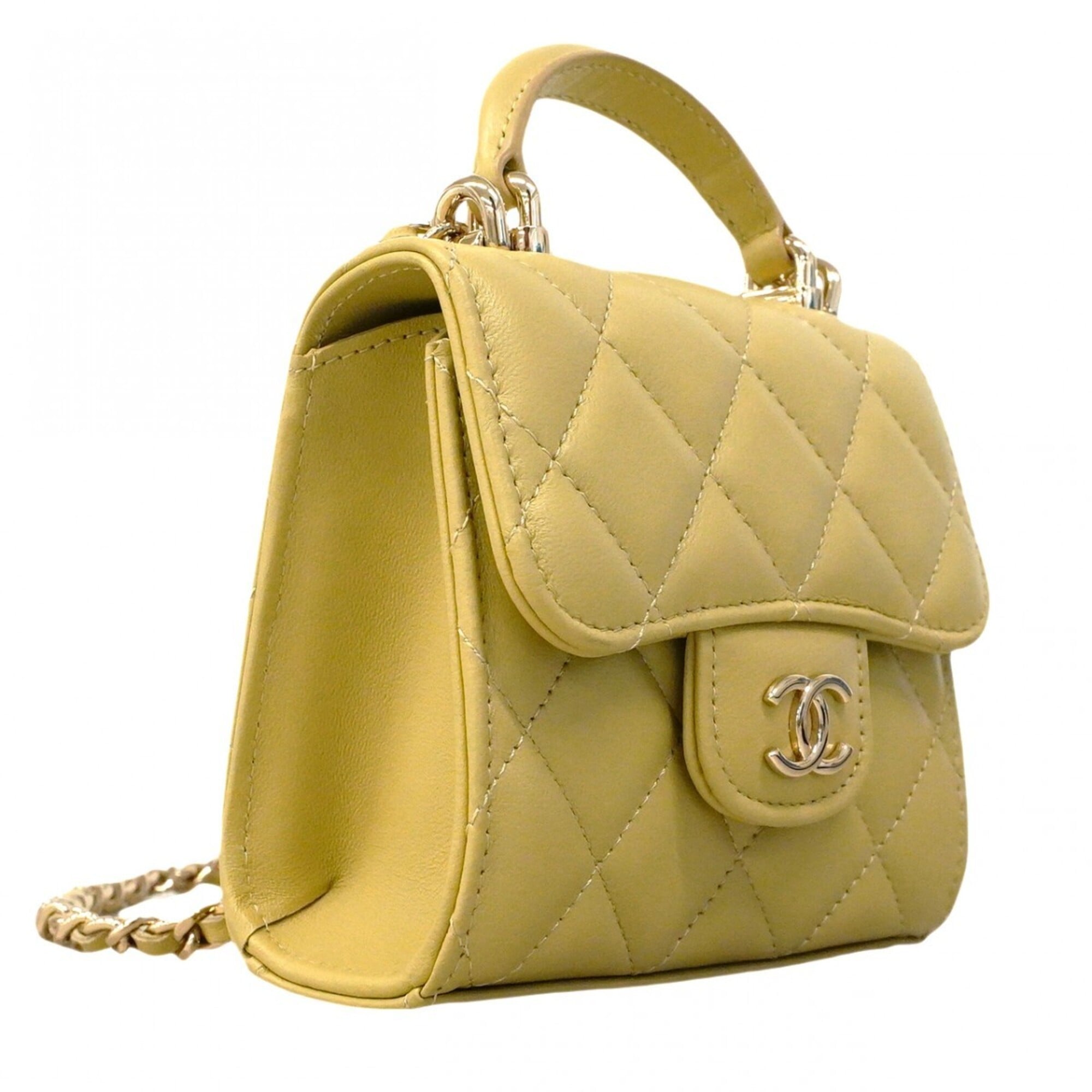 Chanel Beige Leather Handbag (Pre-Owned)