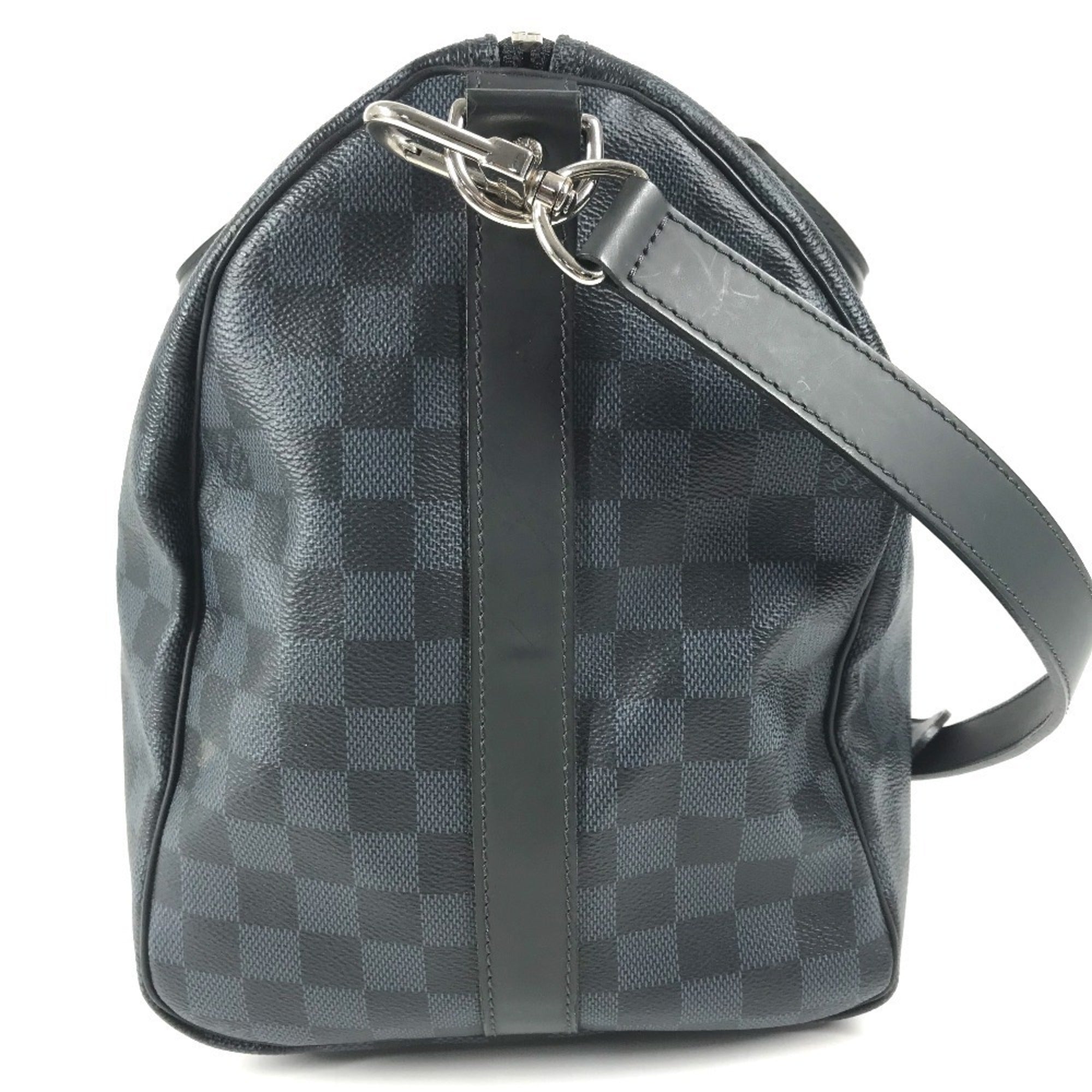 Louis Vuitton Damier Cobalt Navy Canvas Boston Bag Shoulder Bag (Pre-Owned)