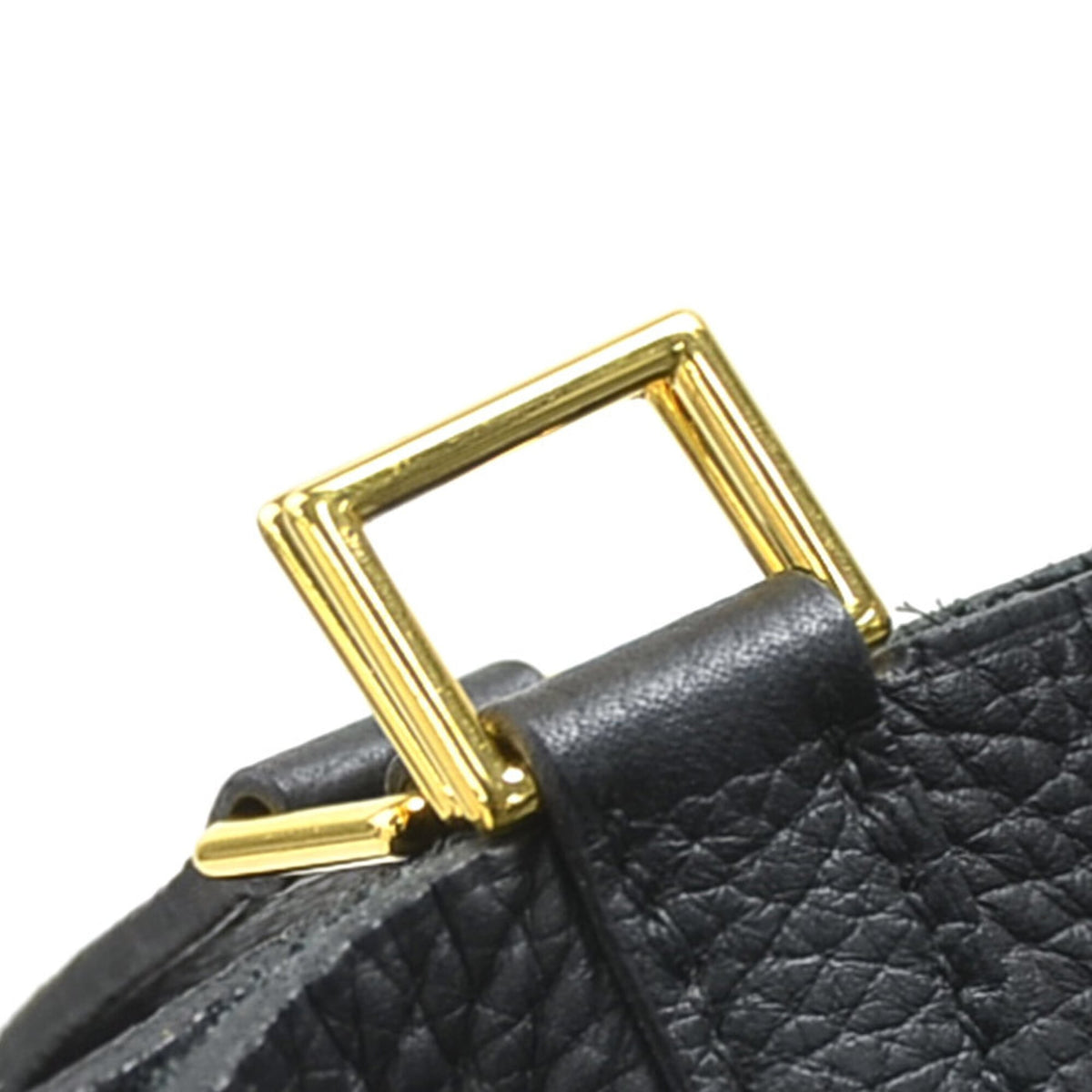 Hermes Black Taurillon Clemence Leather Handbag (Pre-Owned)