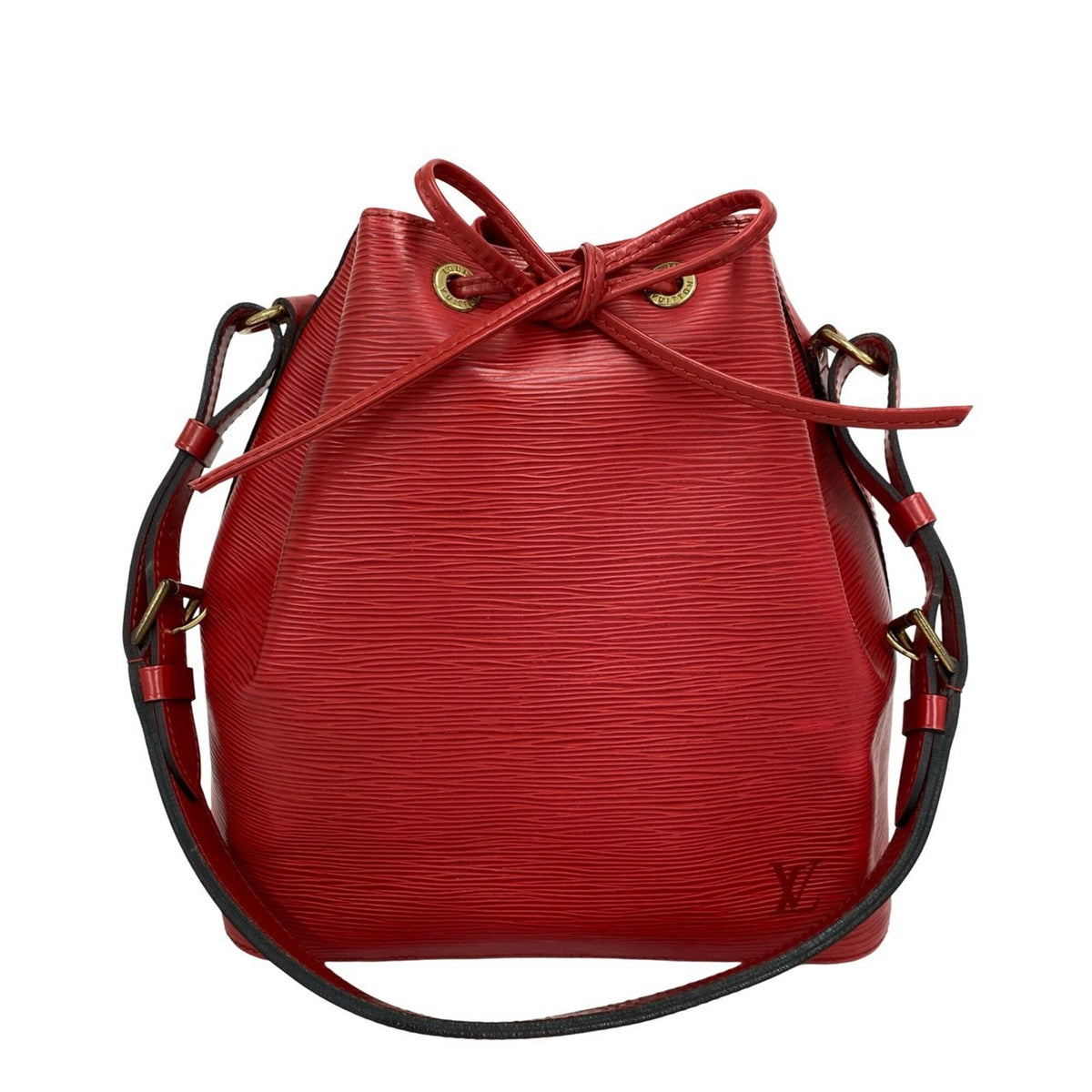 Louis Vuitton Red Color Leather Shoulder Bag (Pre-Owned)